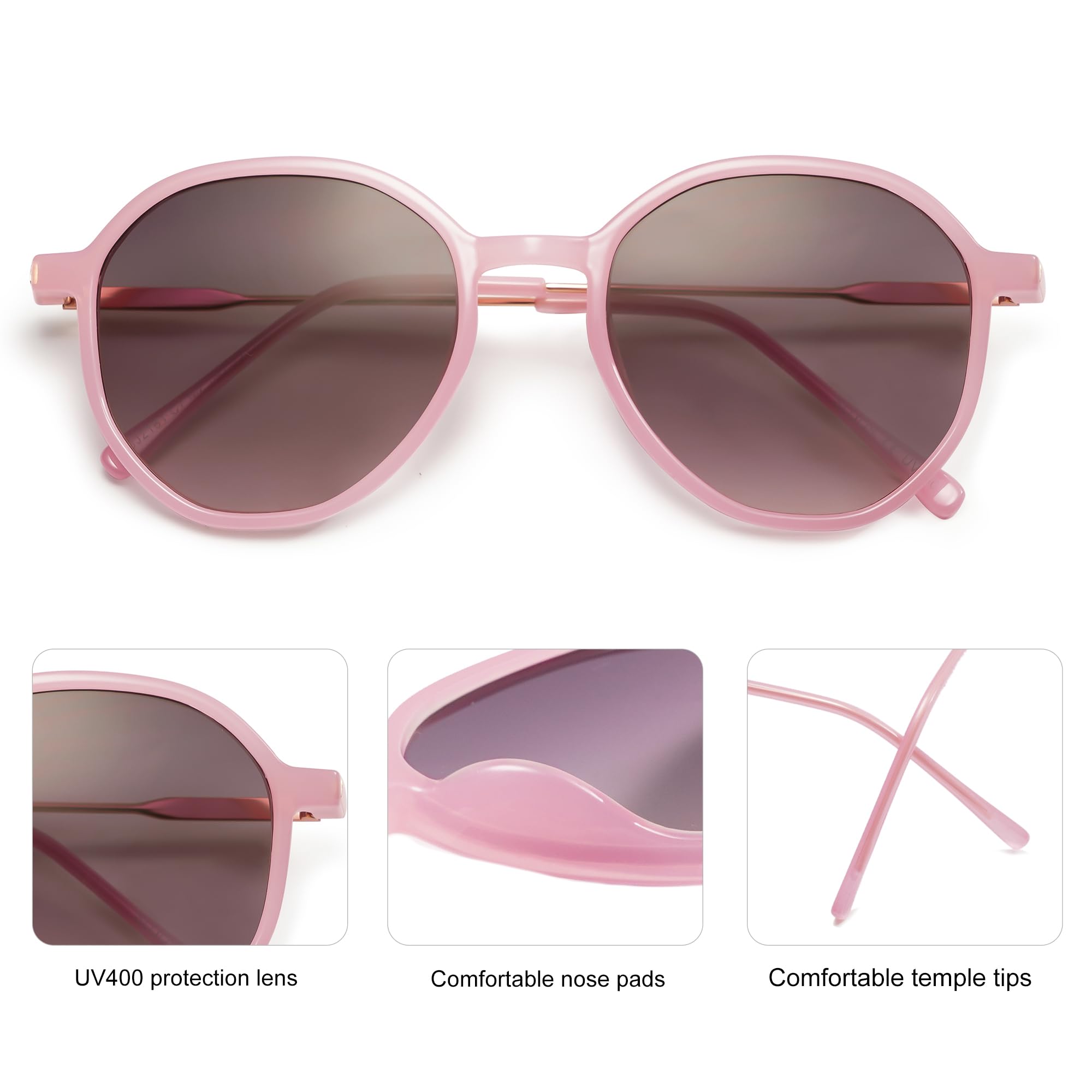 Foto 5 pulgar | Gafas De Sol Sojos Trendy Designer Hexagon Round Sj2181 Para Mujer - Venta Internacional.