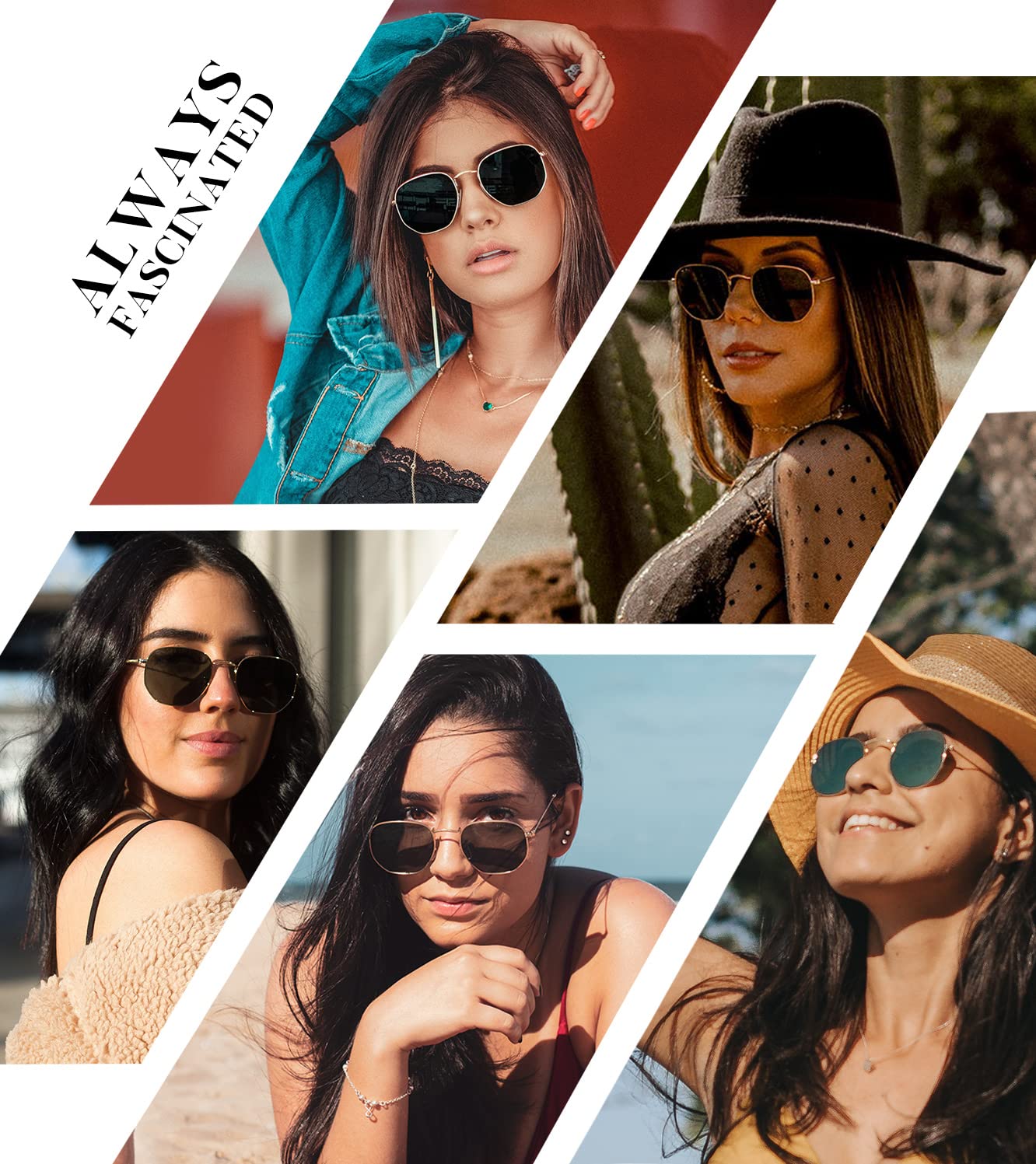 Foto 3 pulgar | Gafas de Sol Kaliyadi Hexagon Polarized Uv400 para Mujeres Y Hombres - Venta Internacional