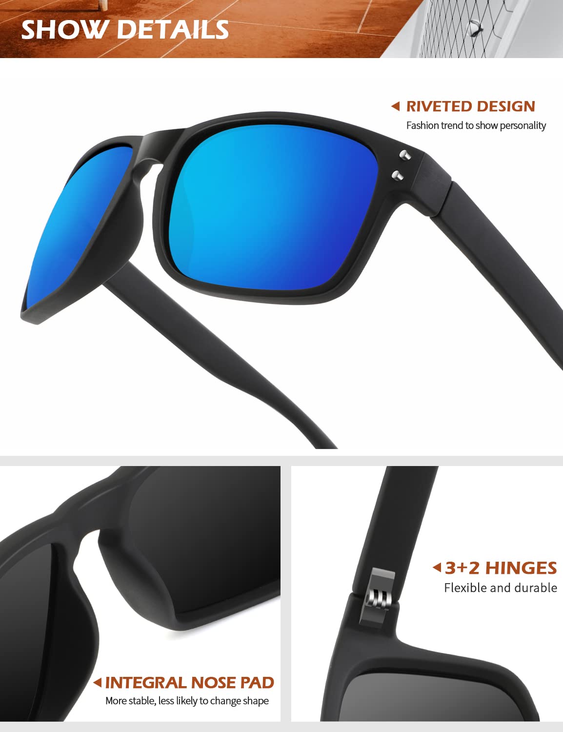 Foto 4 pulgar | Gafas De Sol Kaliyadi Polarizadas Con Protección Uv400 Para Hombre Y Mujer - Venta Internacional.