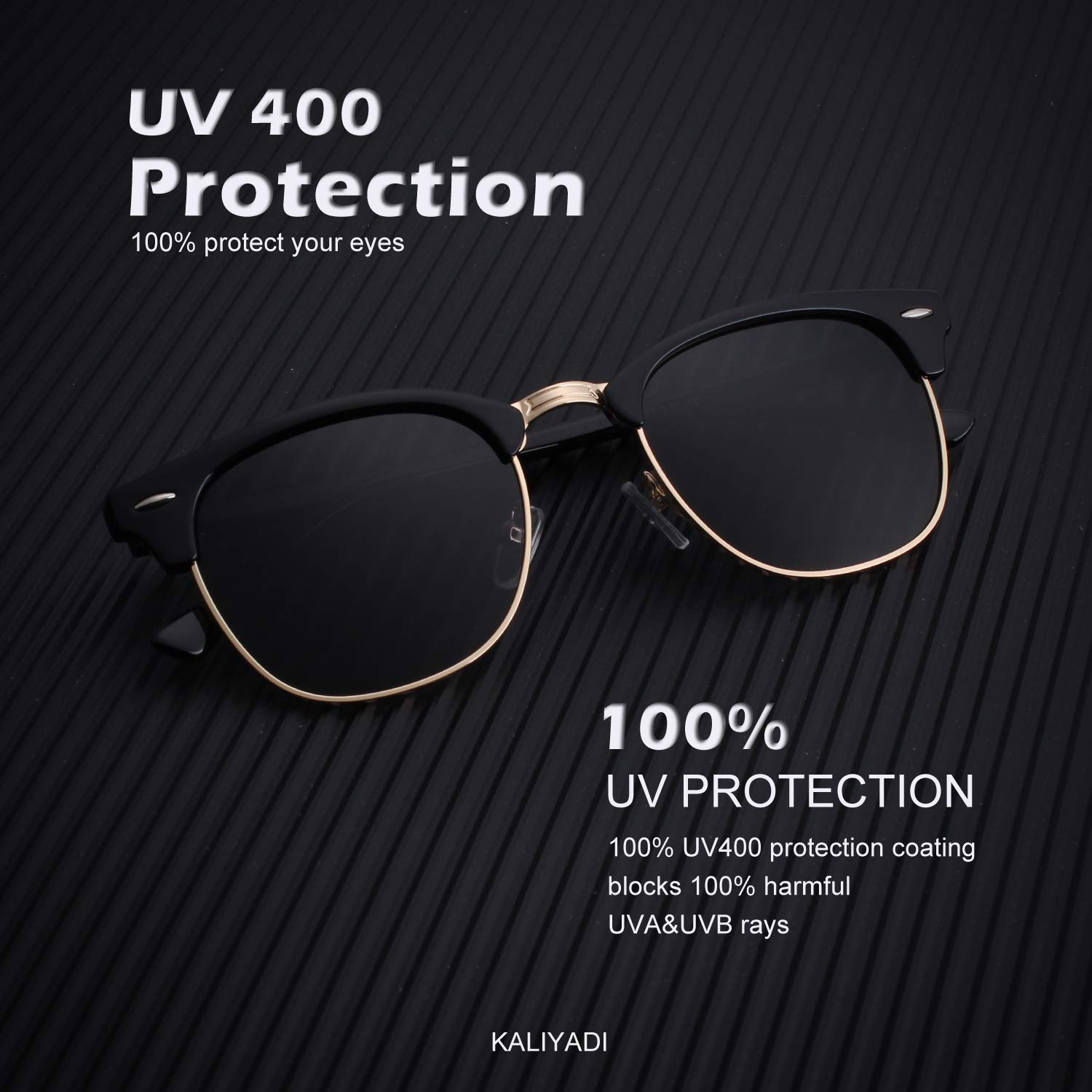 Foto 3 pulgar | Gafas de Sol Kaliyadi Polarizadas Semisin Montura Que Bloquean Los Rayos Uv - Venta Internacional