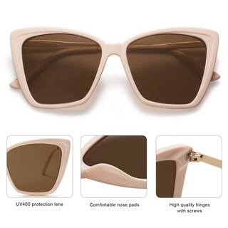 Foto 4 | Gafas De Sol Sojos Sj2206, Modernas, Polarizadas, Con Montura Blanca Para Mujer - Venta Internacional.