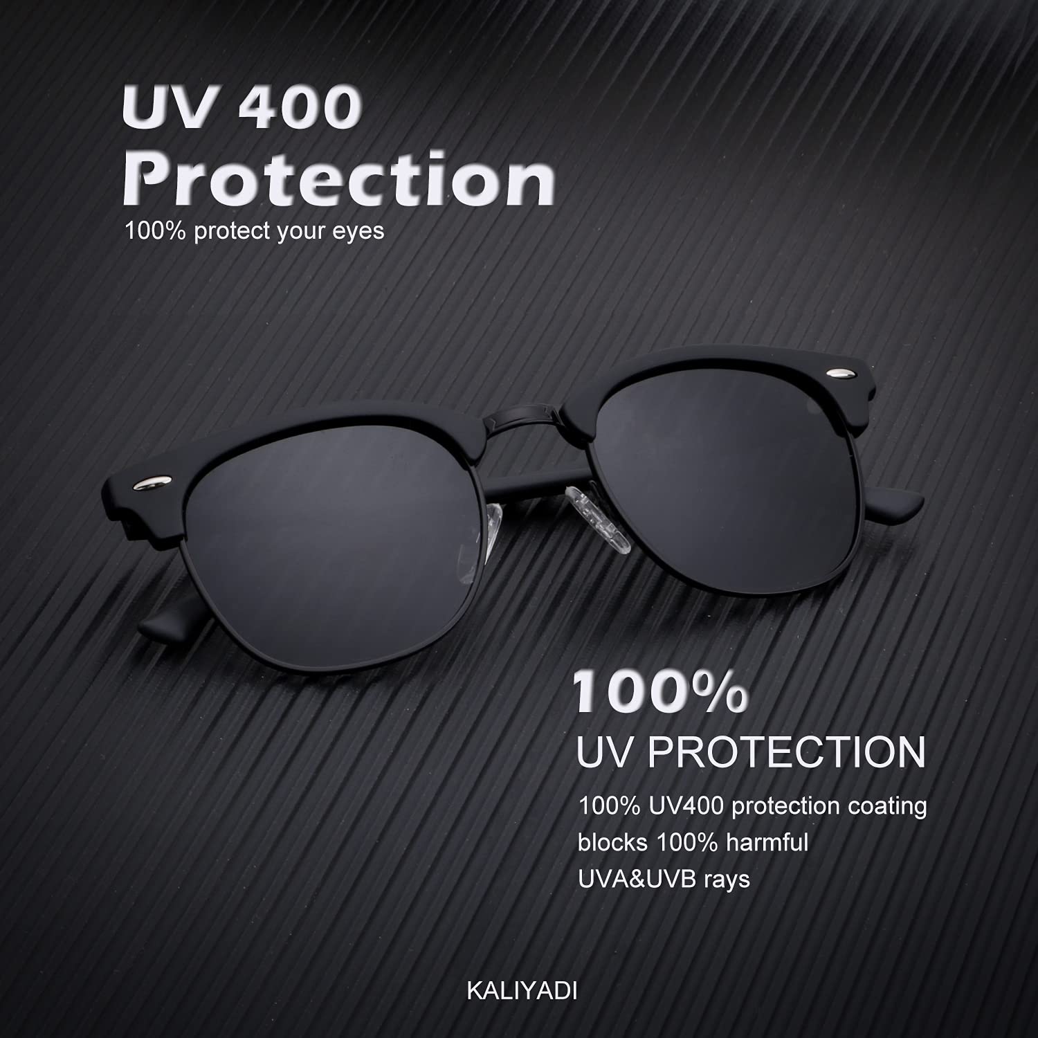 Foto 5 pulgar | Gafas de Sol Kaliyadi Polarizadas Semisin Montura Que Bloquean Los Rayos Uv - Venta Internacional