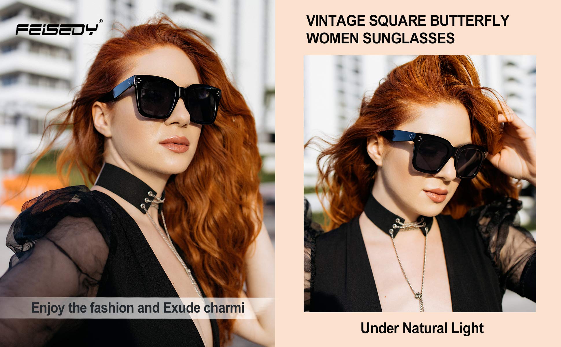 Foto 6 pulgar | Gafas De Sol Feisedy Vintage Butterfly Square B2486 Para Mujer - Venta Internacional.