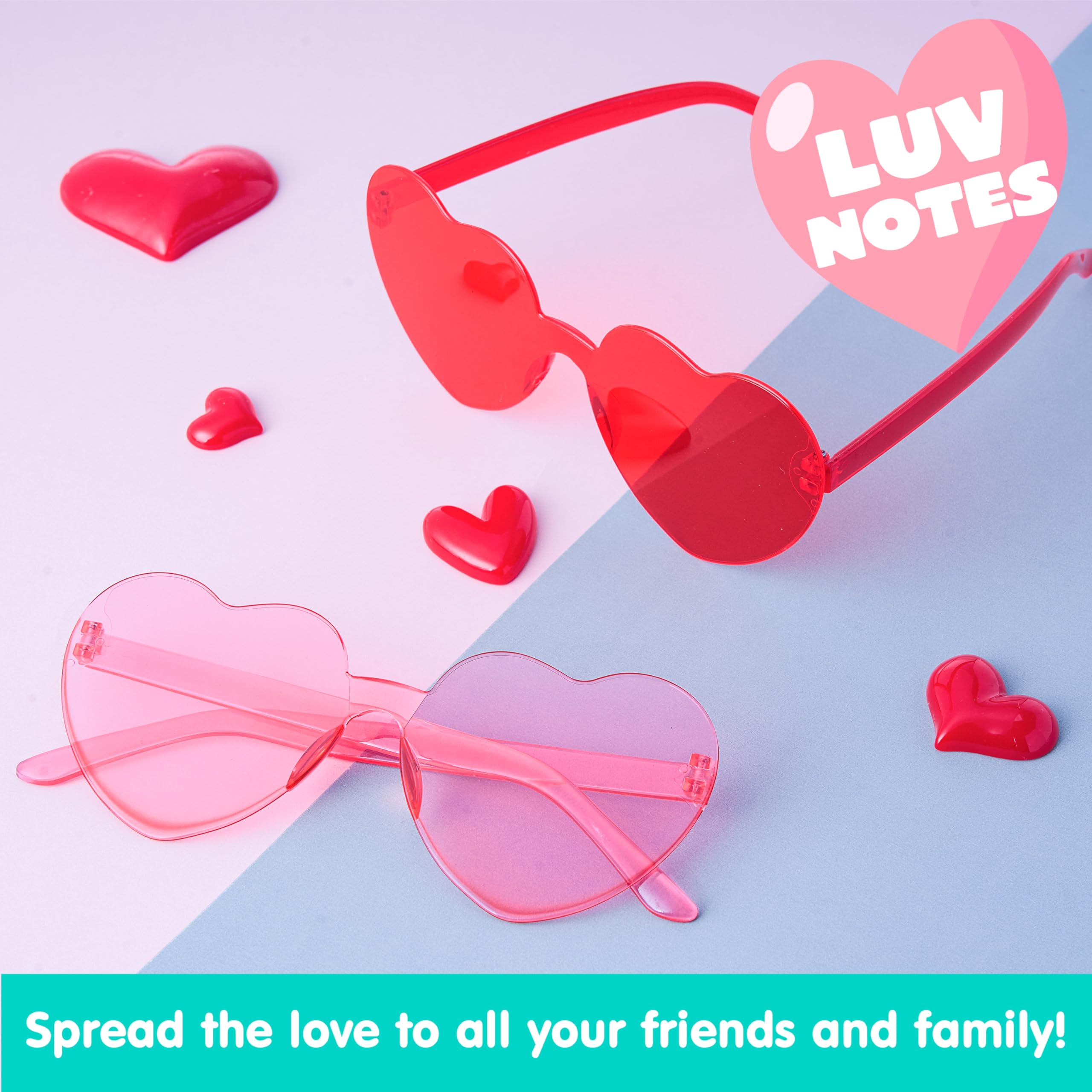 Foto 4 pulgar | Gafas De Sol Joyin Gafas Sin Montura En Forma De Corazón Para El Día De San Valentín - Venta Internacional.