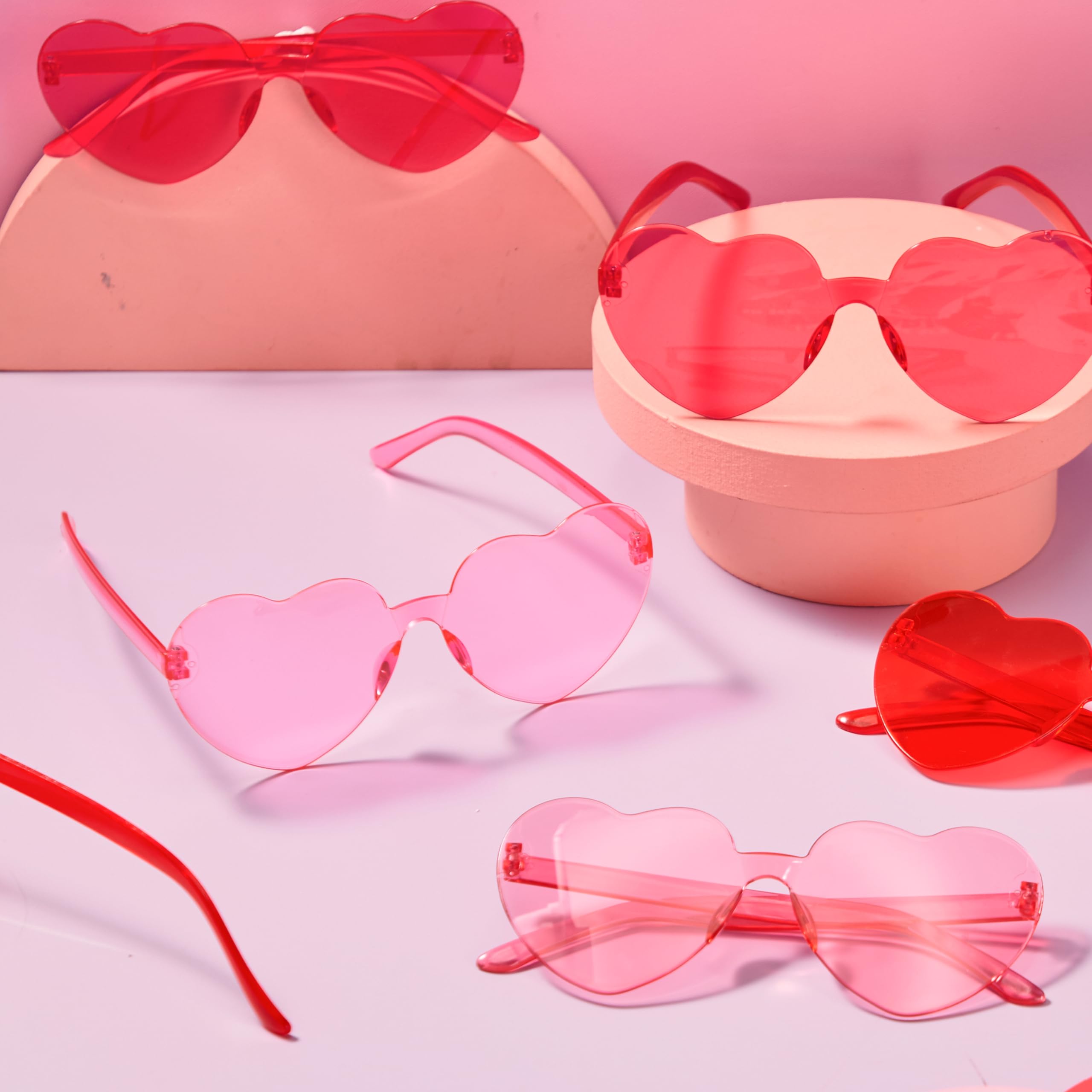 Foto 6 pulgar | Gafas De Sol Joyin Gafas Sin Montura En Forma De Corazón Para El Día De San Valentín - Venta Internacional.