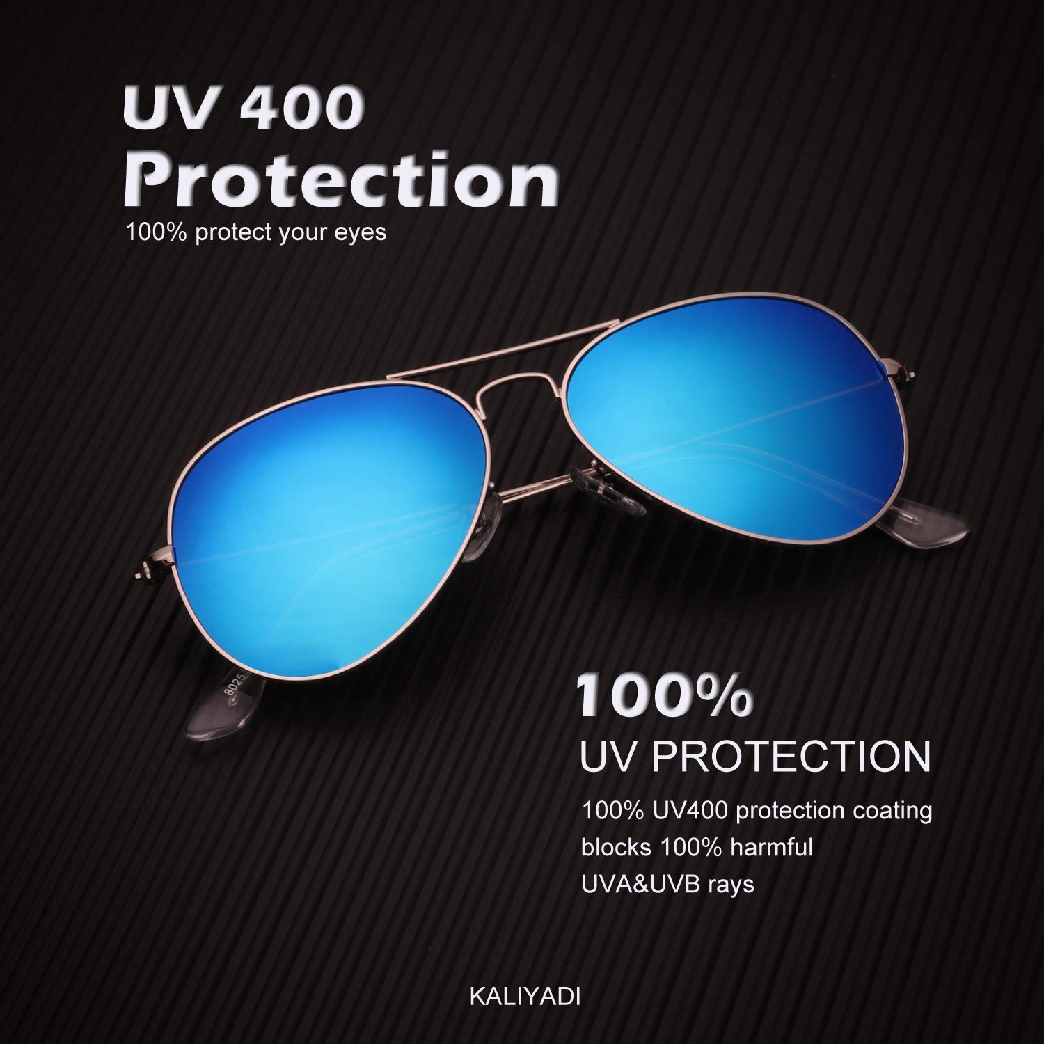 Foto 3 | Gafas de Sol Kaliyadi Classic Aviator Polarizadas Uv62 Mm paquete De 3 - Venta Internacional