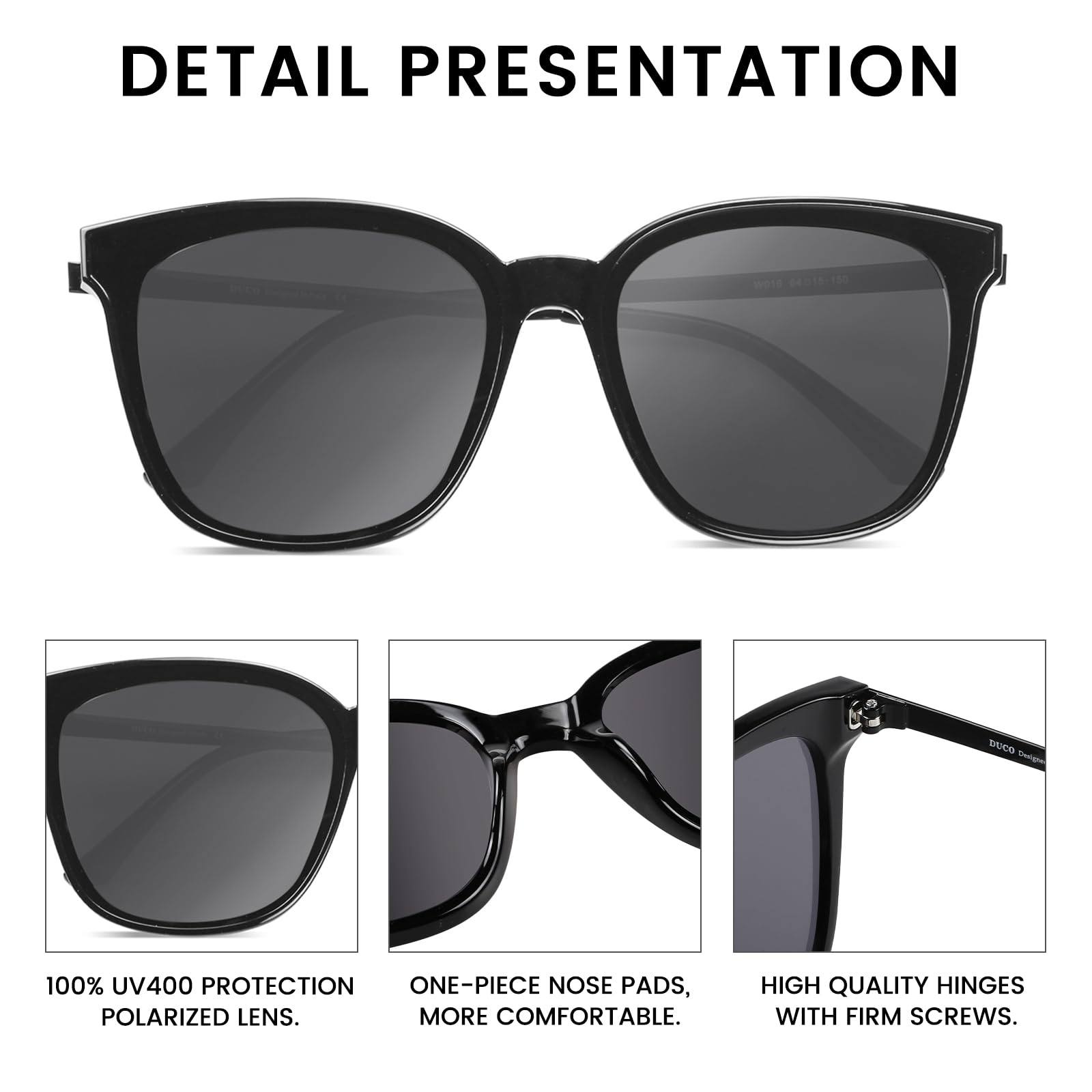 Foto 5 pulgar | Gafas De Sol Duco Retro Round W016 Polarized Uv400 Para Mujer - Venta Internacional.