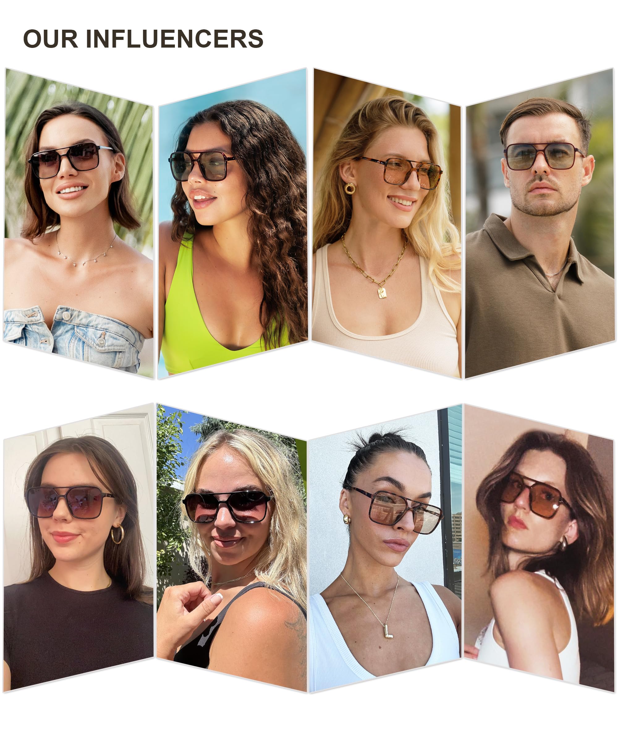 Foto 2 | Gafas De Sol Sojos Trendy Vintage Aviator Square Sj2327 - Venta Internacional.