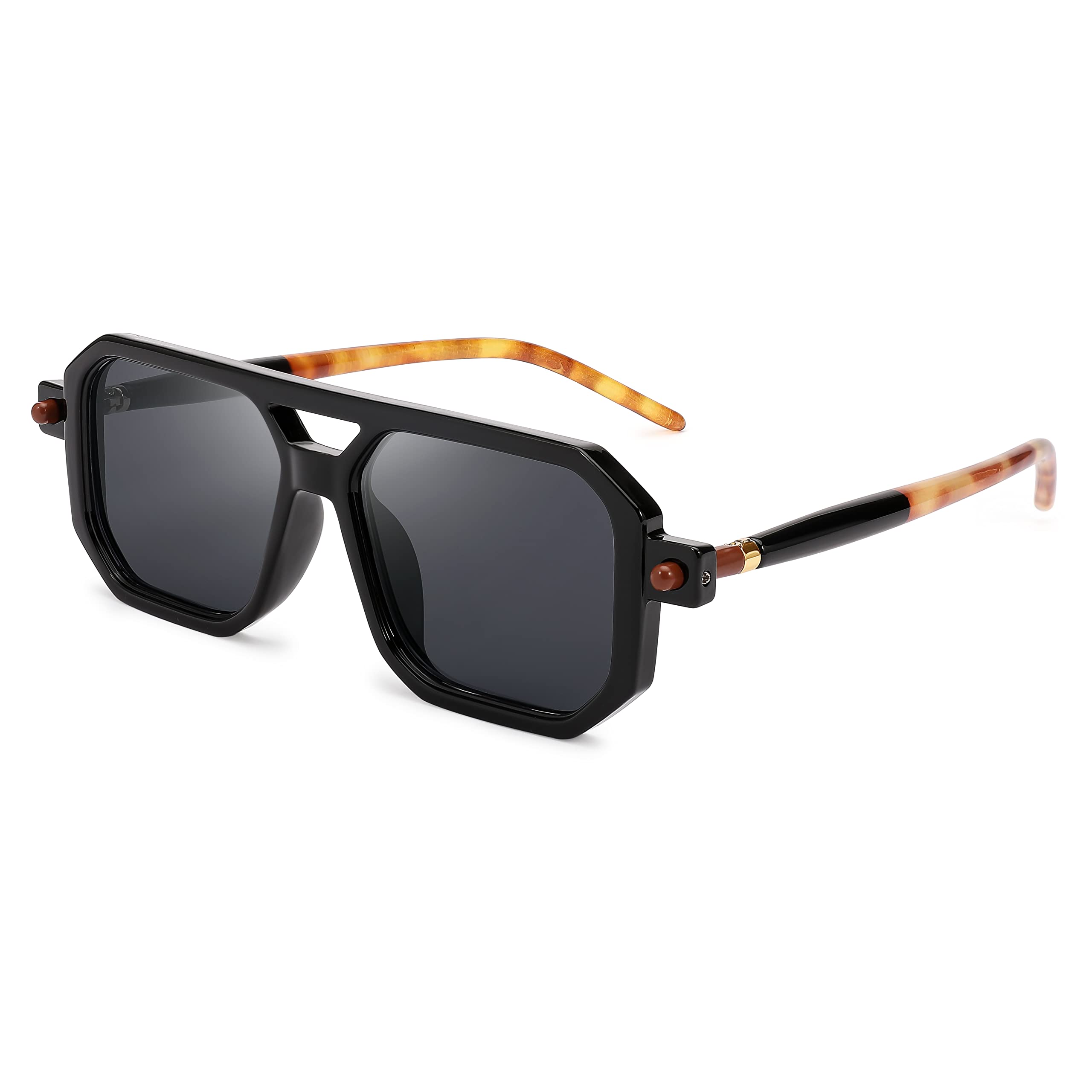 Foto 2 pulgar | Gafas De Sol Feisedy Vintage Square 70s Flat Aviator Uv400 - Venta Internacional.