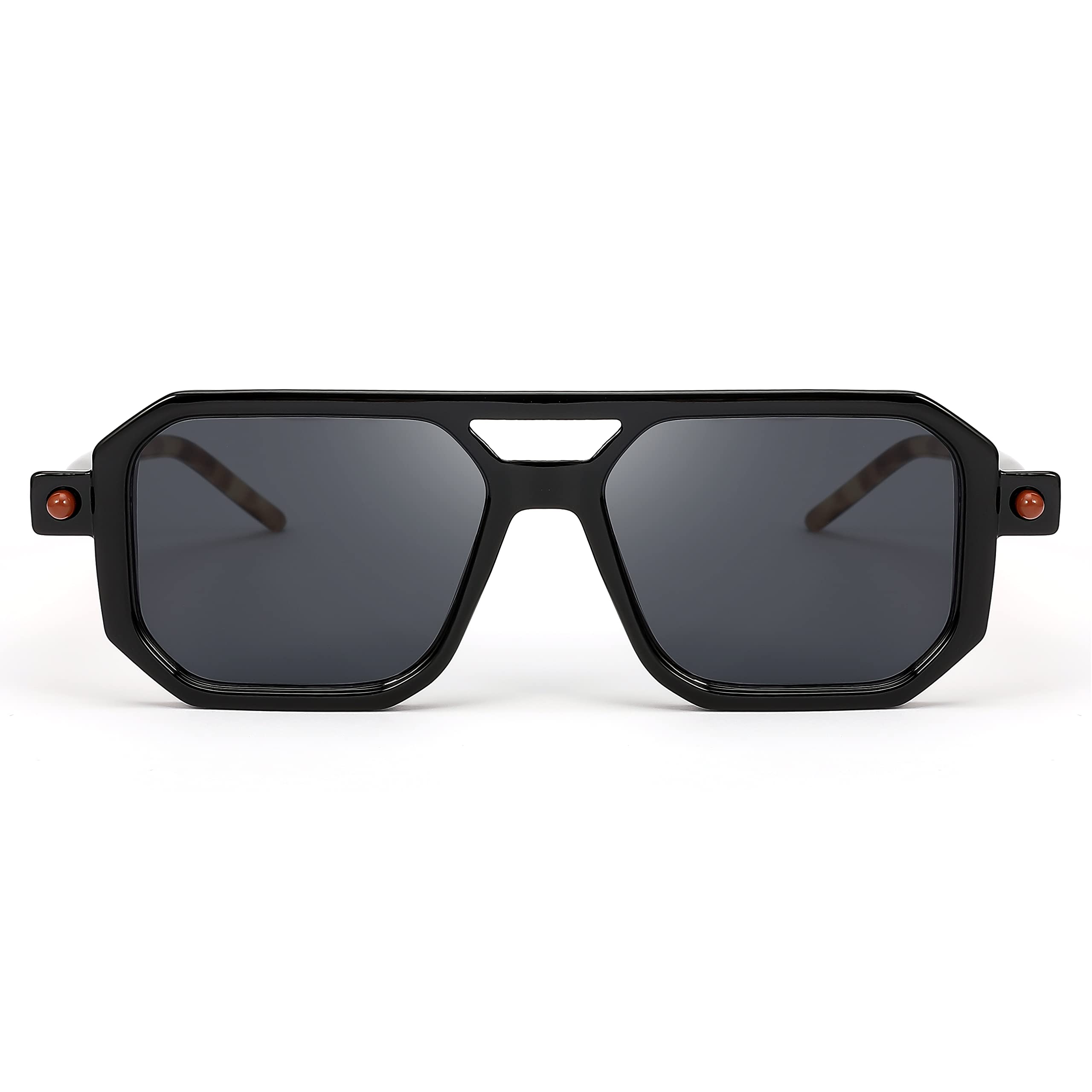 Foto 3 pulgar | Gafas De Sol Feisedy Vintage Square 70s Flat Aviator Uv400 - Venta Internacional.