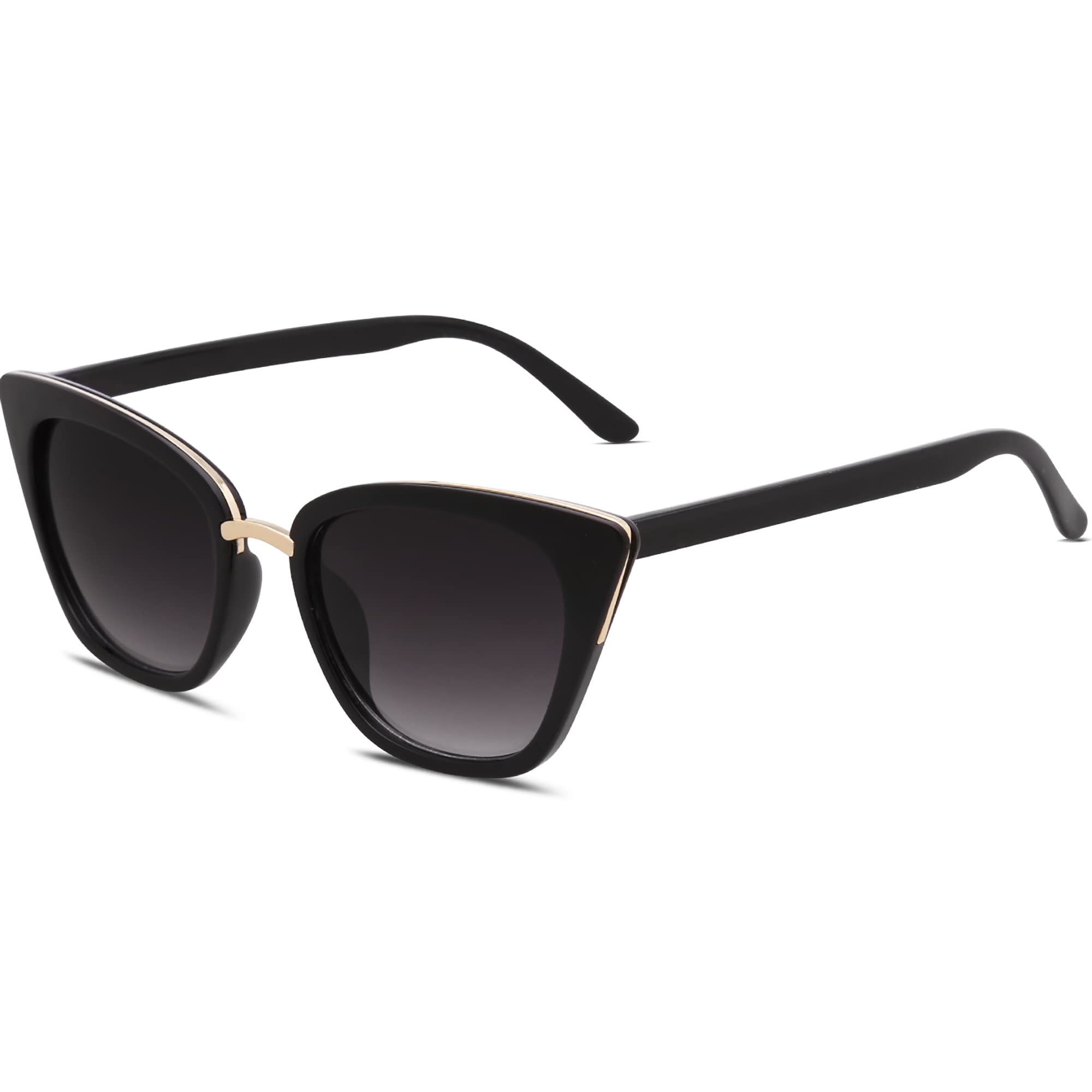 Gafas De Sol Sojos Cat Eye Sj2052 Fashion Uv400 Negro/gris - Venta Internacional.