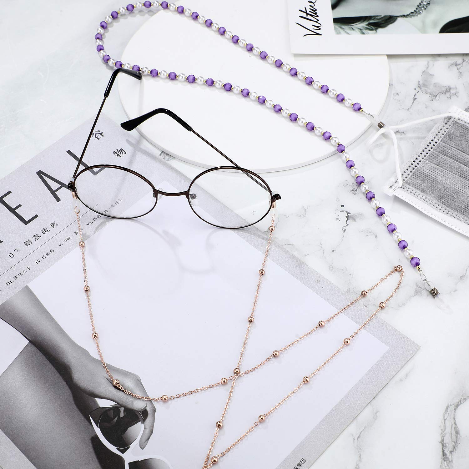 Foto 4 | Cadenas Para Gafas De Sol Frienda Beaded, Soporte Para Gafas De Sol X8 - Venta Internacional.