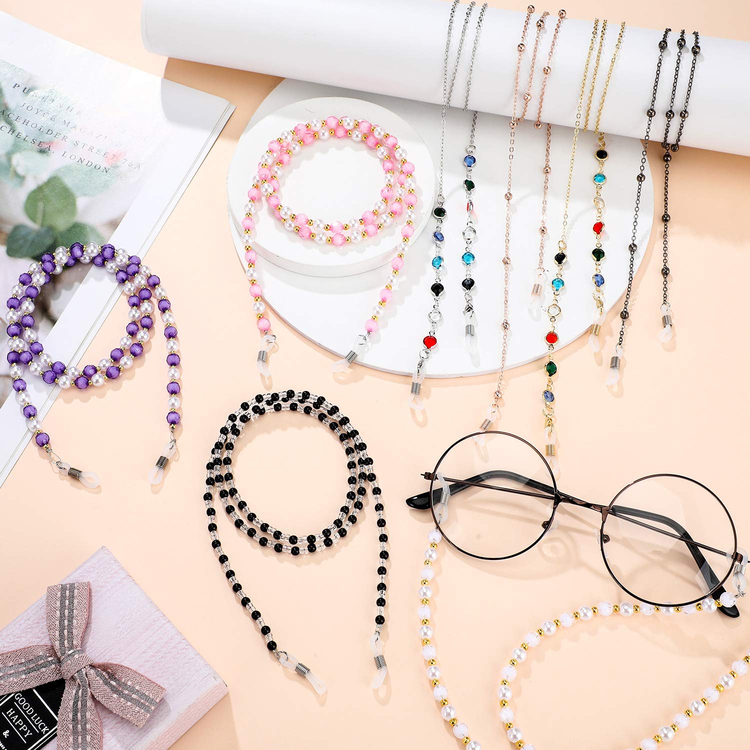 Foto 8 pulgar | Cadenas Para Gafas De Sol Frienda Beaded, Soporte Para Gafas De Sol X8 - Venta Internacional.