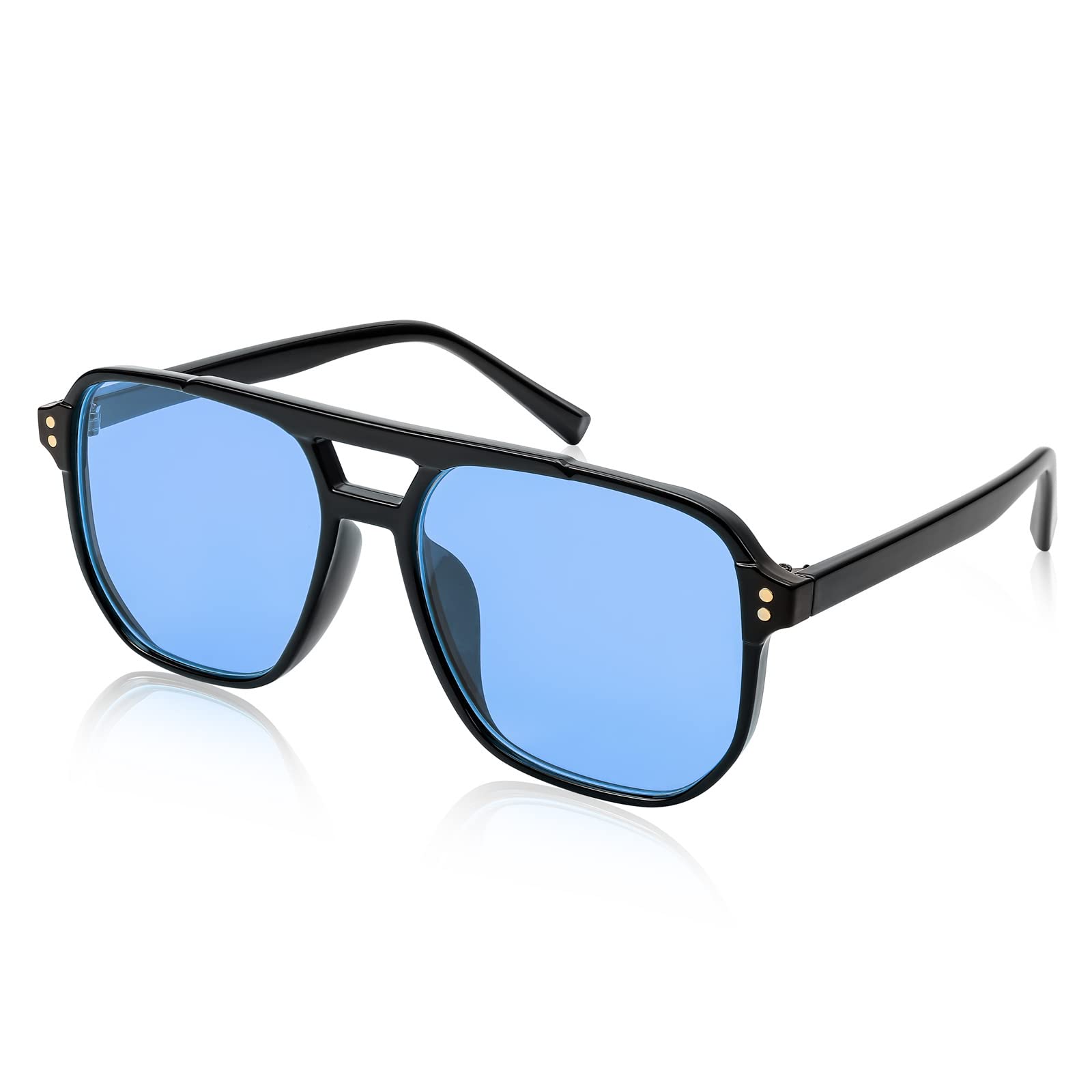 Foto 2 pulgar | Gafas De Sol Feisedy Retro Square Aviator 70s Uv400 B2835 - Venta Internacional.