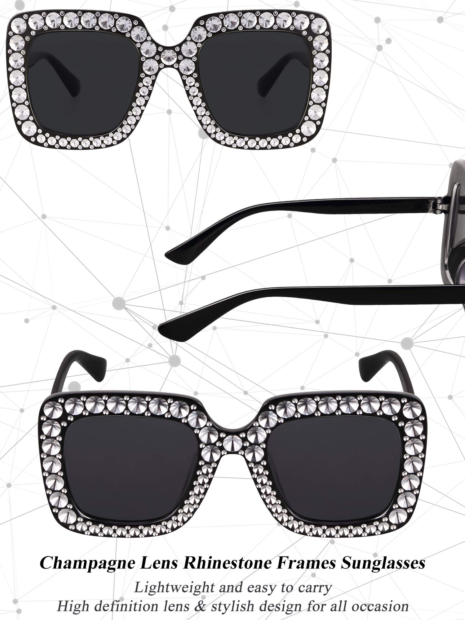 Foto 3 pulgar | Gafas De Sol Frienda Para Mujer, Grandes, Cuadradas, Retro, Negras - Venta Internacional.