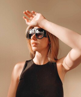 Foto 2 | Gafas De Sol Feisedy Retro Aviator Oversized Vintage 70s 80s - Venta Internacional.