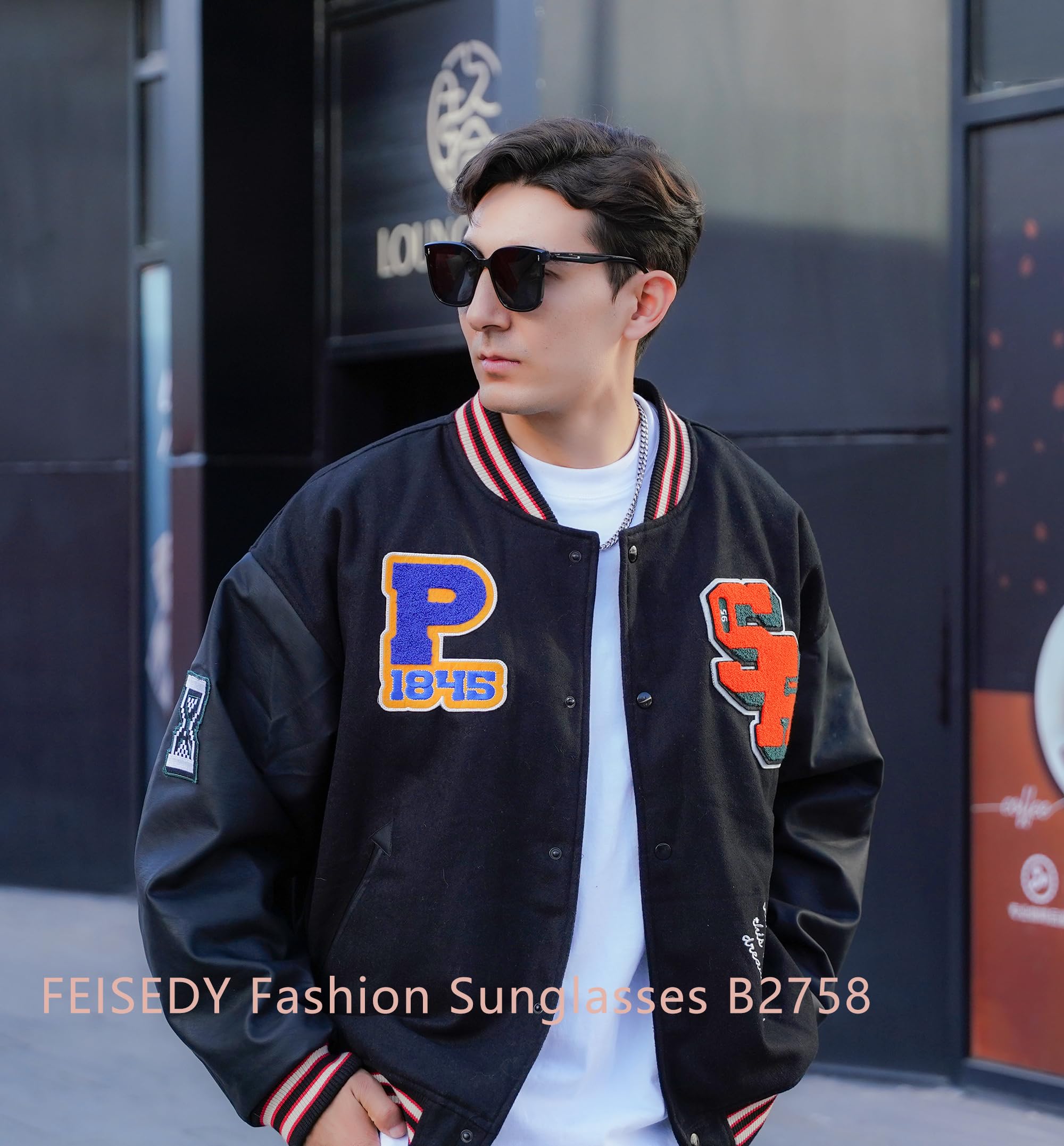 Foto 3 | Gafas De Sol Feisedy Vintage Polarizadas Oversized Square B2758 - Venta Internacional.