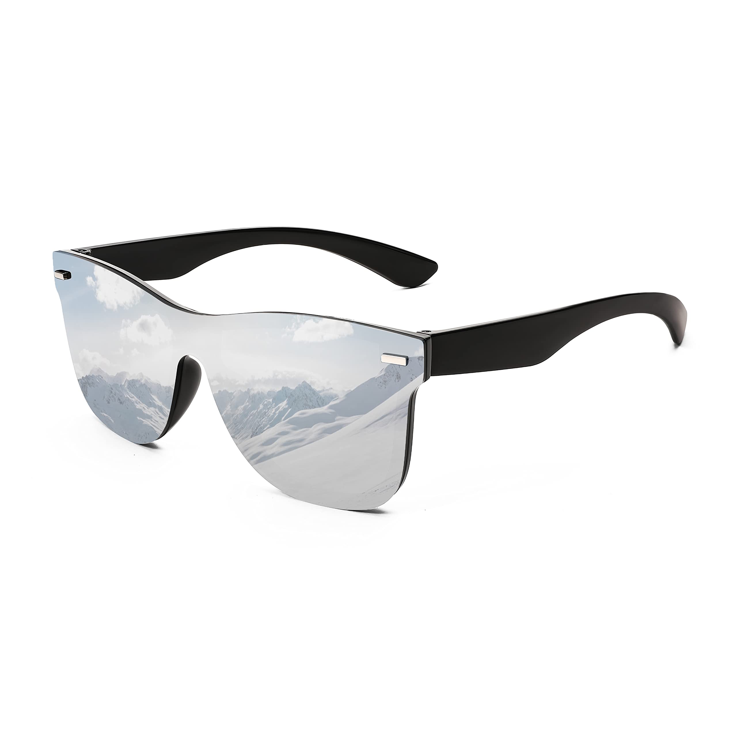 Gafas De Sol Feisedy Con Lente Espejada Sin Montura Uv400 B4114 Para Adultos - Venta Internacional.