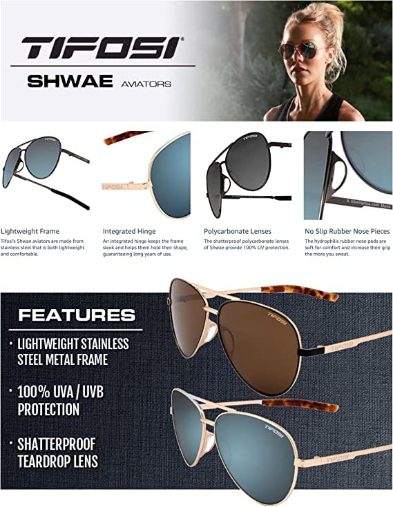 Foto 5 pulgar | Gafas De Sol Tifosi Optics Shwae Aviator Con Espejo Dorado/rosa - Venta Internacional.