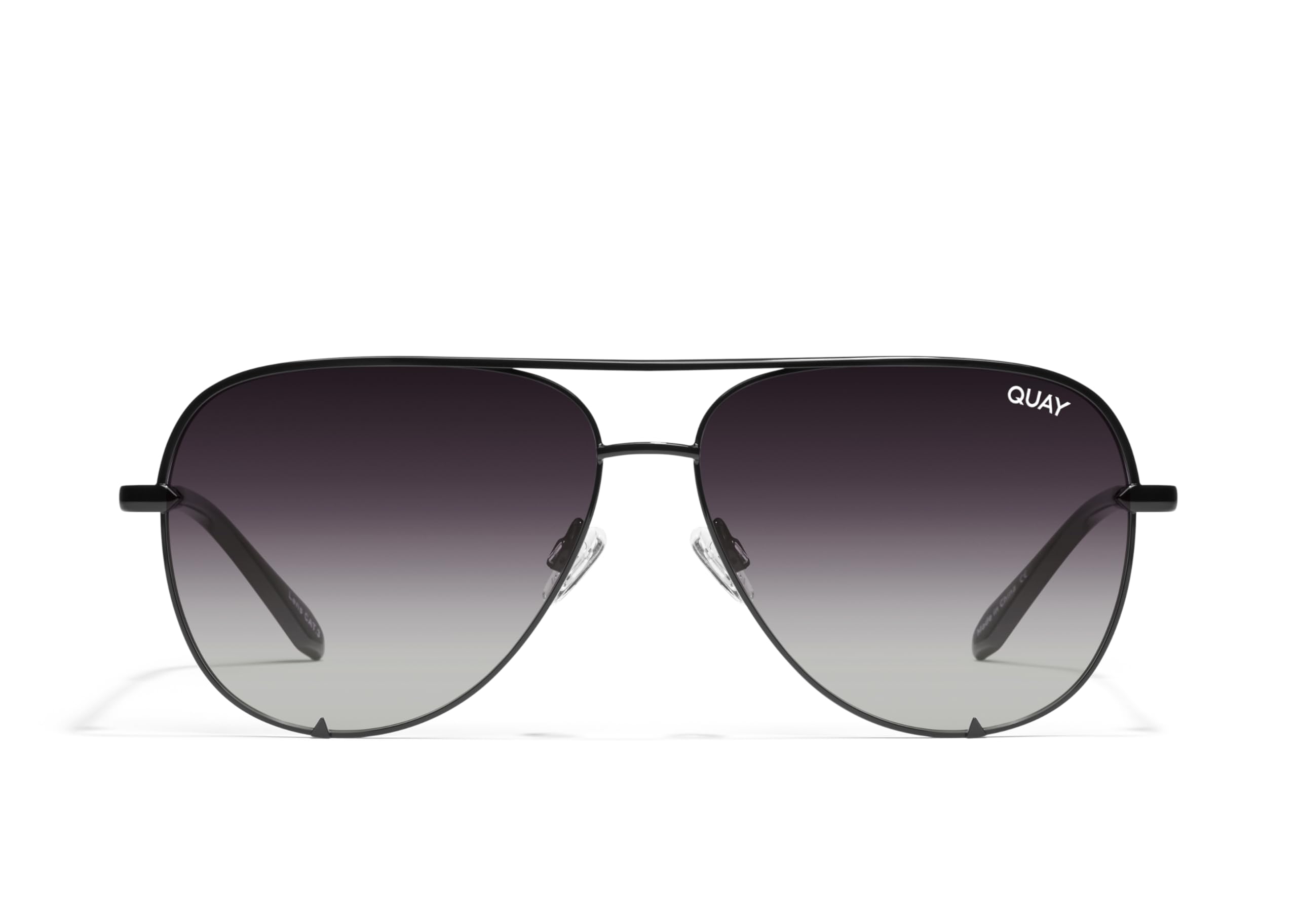 Gafas De Sol Quay High Key, Extra Grandes, Polarizadas, Color Aviador, Color Negro - Venta Internacional.