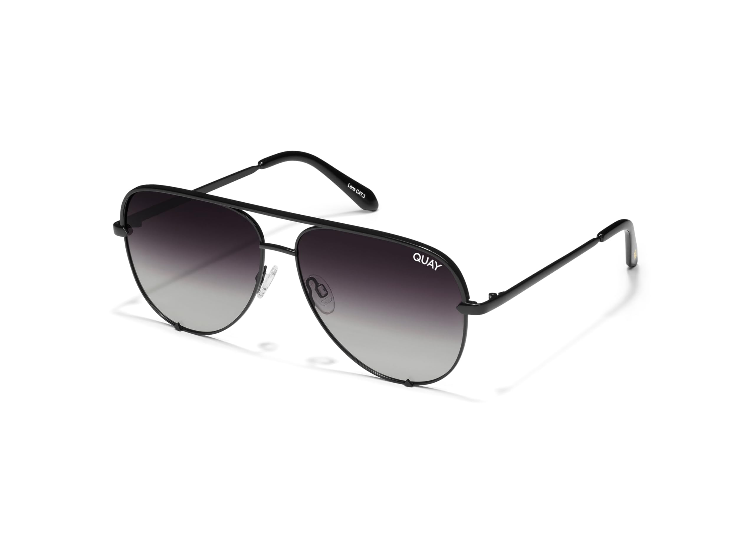 Foto 3 pulgar | Gafas De Sol Quay High Key, Extra Grandes, Polarizadas, Color Aviador, Color Negro - Venta Internacional.