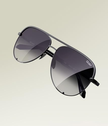 Foto 3 | Gafas De Sol Quay High Key, Extra Grandes, Polarizadas, Color Aviador, Color Negro - Venta Internacional.