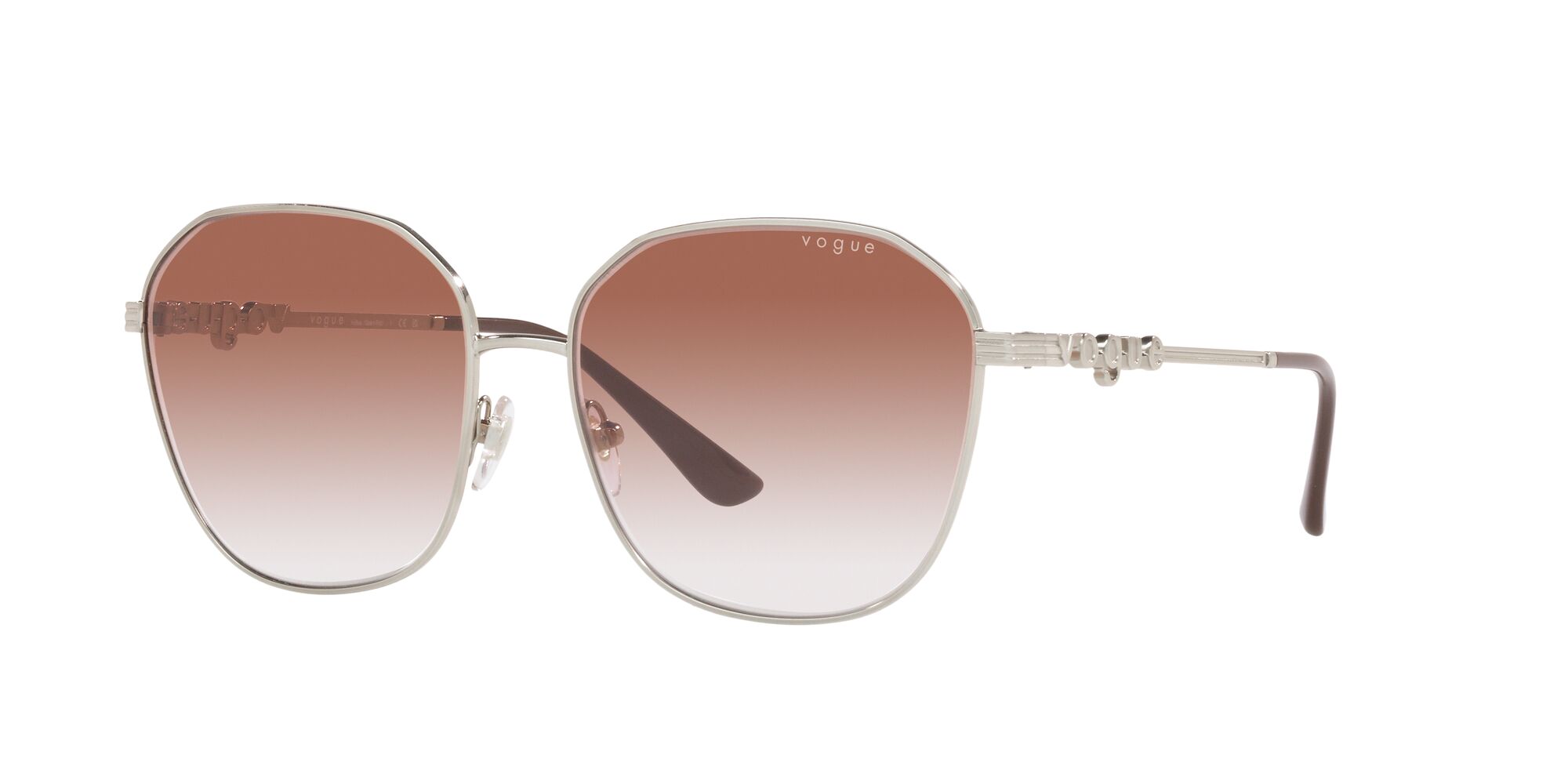 Foto 3 pulgar | Lente De Sol Vogue Clear Gradient Brown
