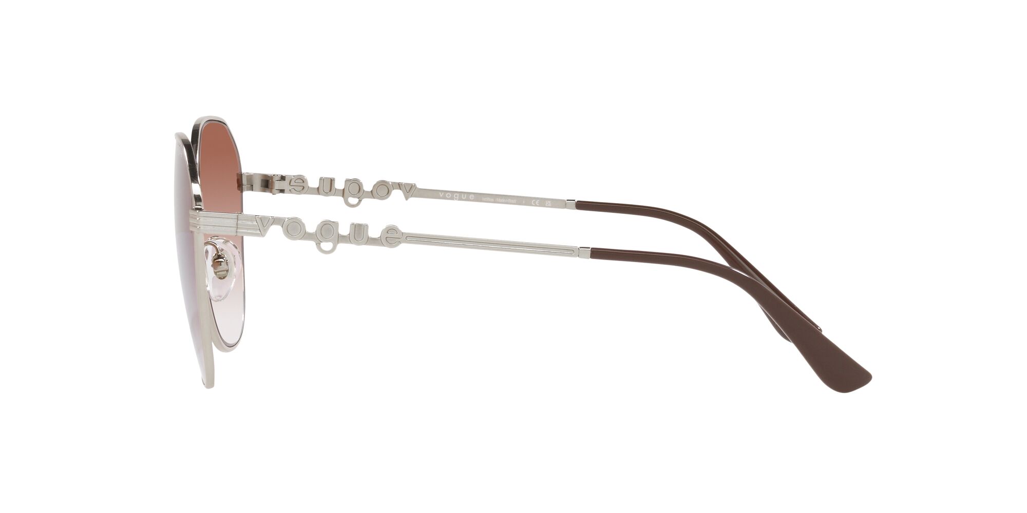 Foto 5 pulgar | Lente De Sol Vogue Clear Gradient Brown