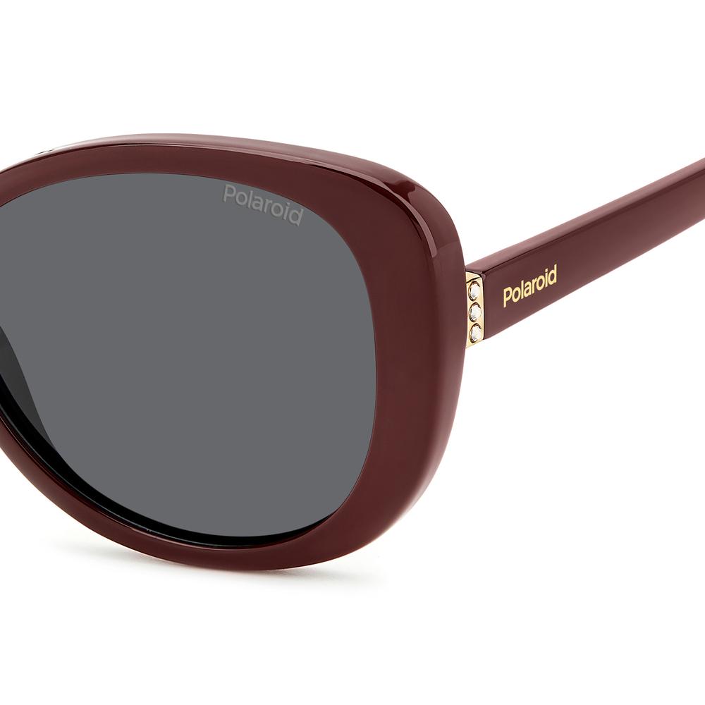 Foto 7 pulgar | Lentes Sol Polaroid Mujer Burgundy 206354lhf55m9