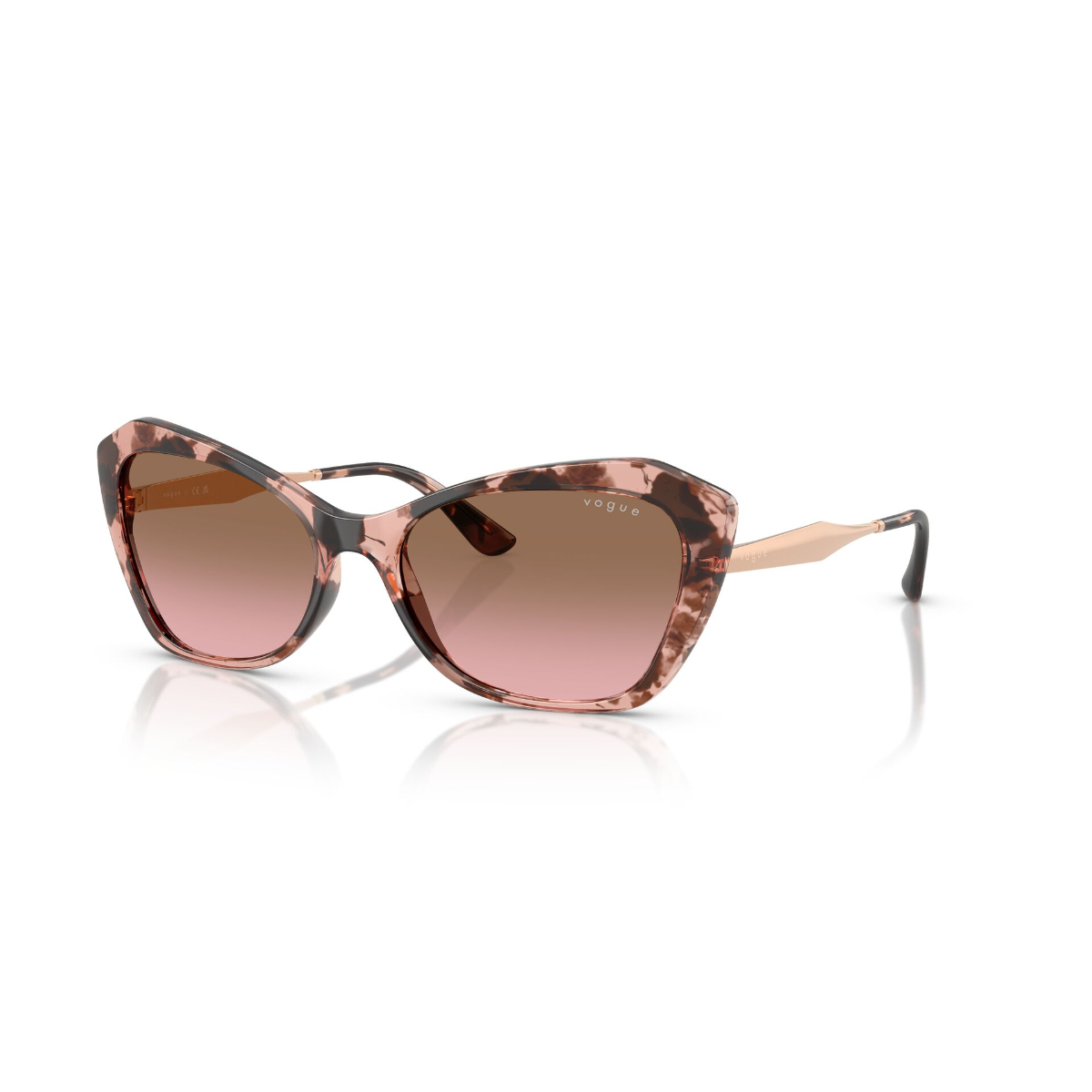 Foto 3 pulgar | Lentes De Sol Rosa A Marrón Degradados Vogue Eyewear