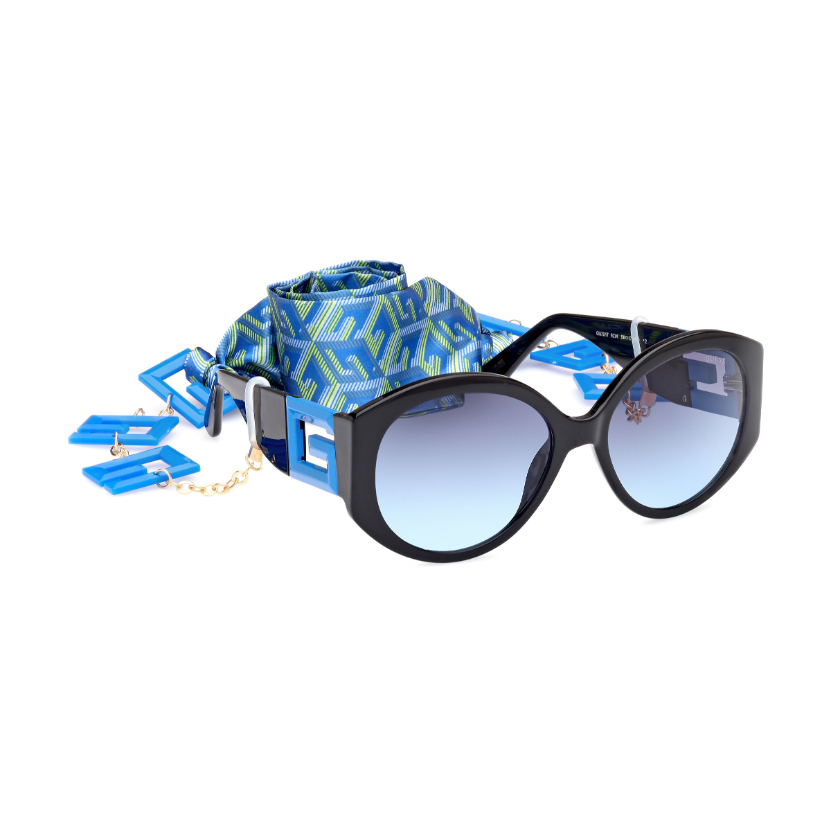 Foto 4 pulgar | Lentes De Sol Azul Degradados Guess