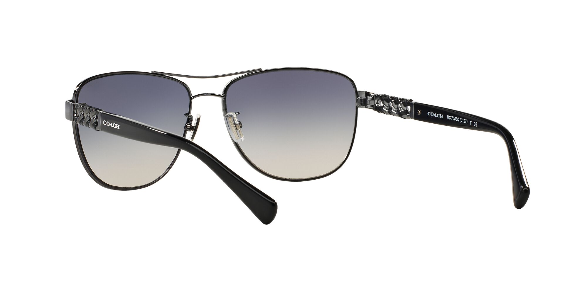 Foto 6 | Lente De Sol Coach Hc7056q Color Azul Claro Degradado Plateado Forma Piloto Para Mujer