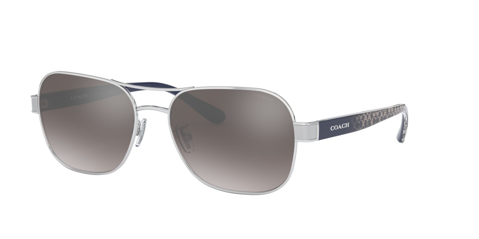 Foto 3 pulgar | Lente De Sol Coach Hc7116 Color Gris Humo Espejeado Forma Piloto Para Mujer