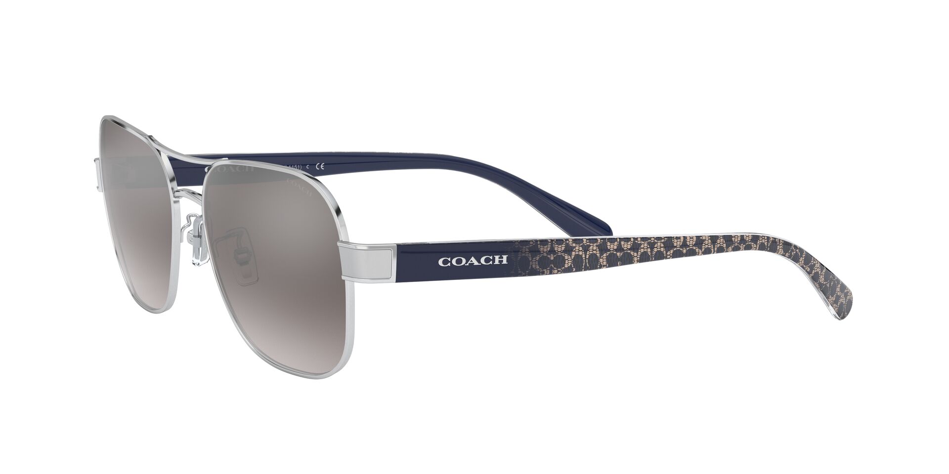 Foto 4 pulgar | Lente De Sol Coach Hc7116 Color Gris Humo Espejeado Forma Piloto Para Mujer