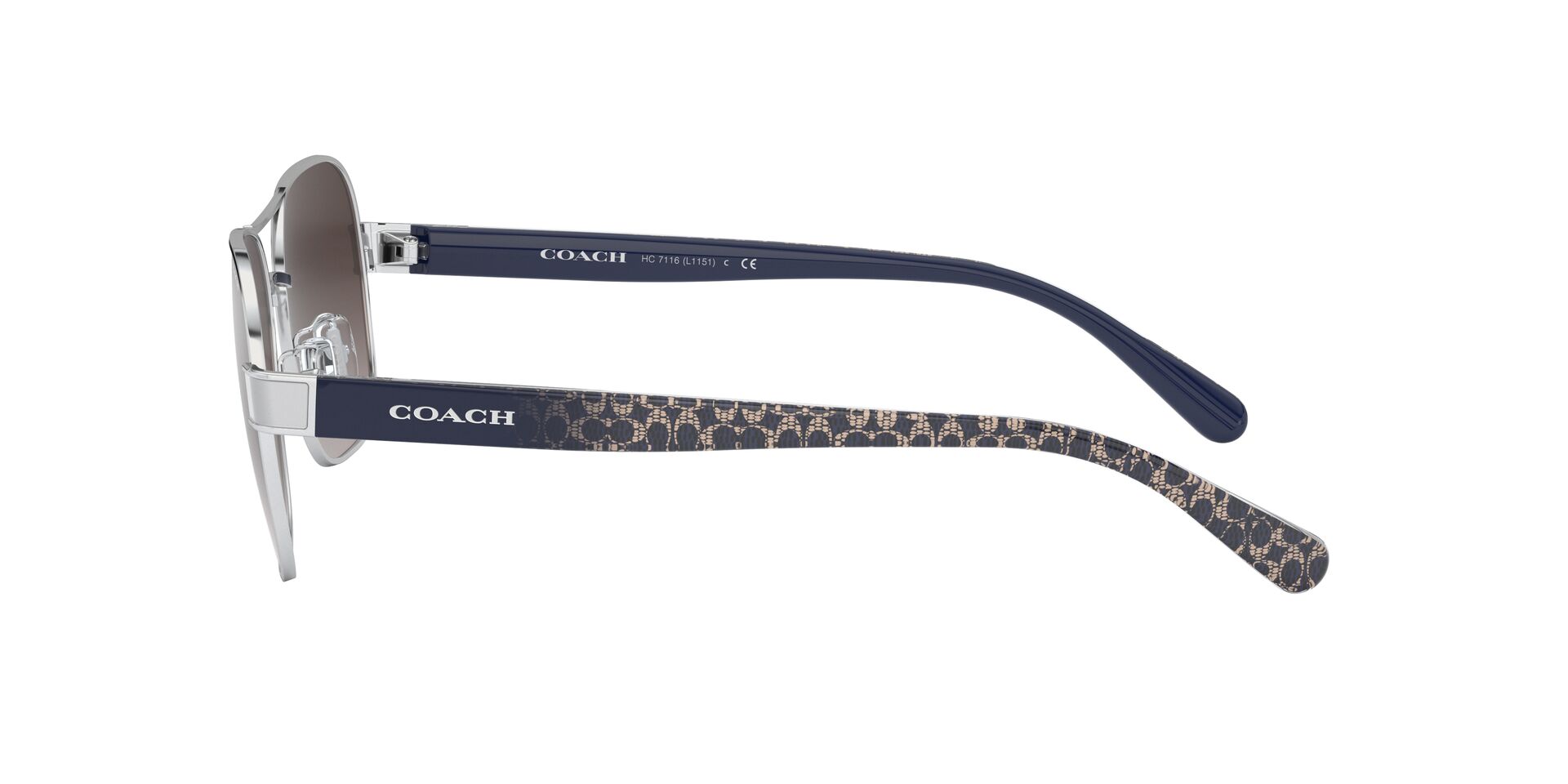 Foto 5 pulgar | Lente De Sol Coach Hc7116 Color Gris Humo Espejeado Forma Piloto Para Mujer