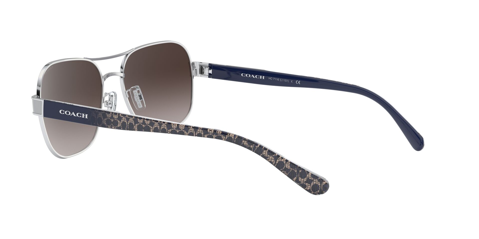 Foto 6 pulgar | Lente De Sol Coach Hc7116 Color Gris Humo Espejeado Forma Piloto Para Mujer