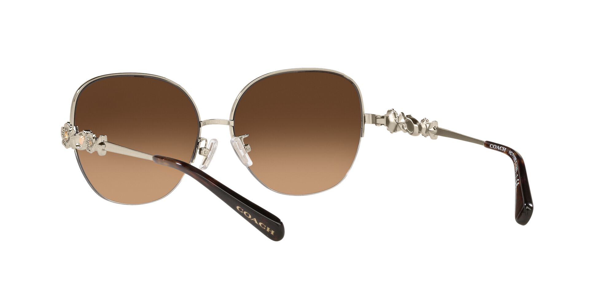 Foto 7 pulgar | Lente De Sol Coach Hc7118b Color Café Oscuro Degradado Forma Piloto Para Mujer