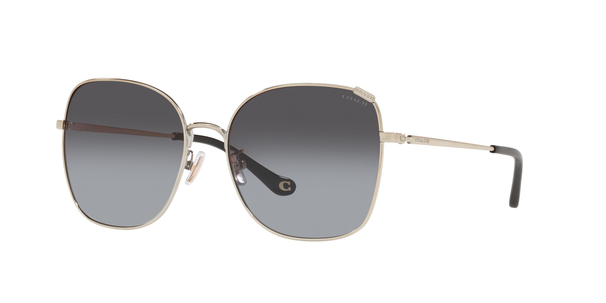 Foto 3 pulgar | Lente De Sol Coach Hc7133 Color Gris Degradado Forma Cuadrada Para Mujer