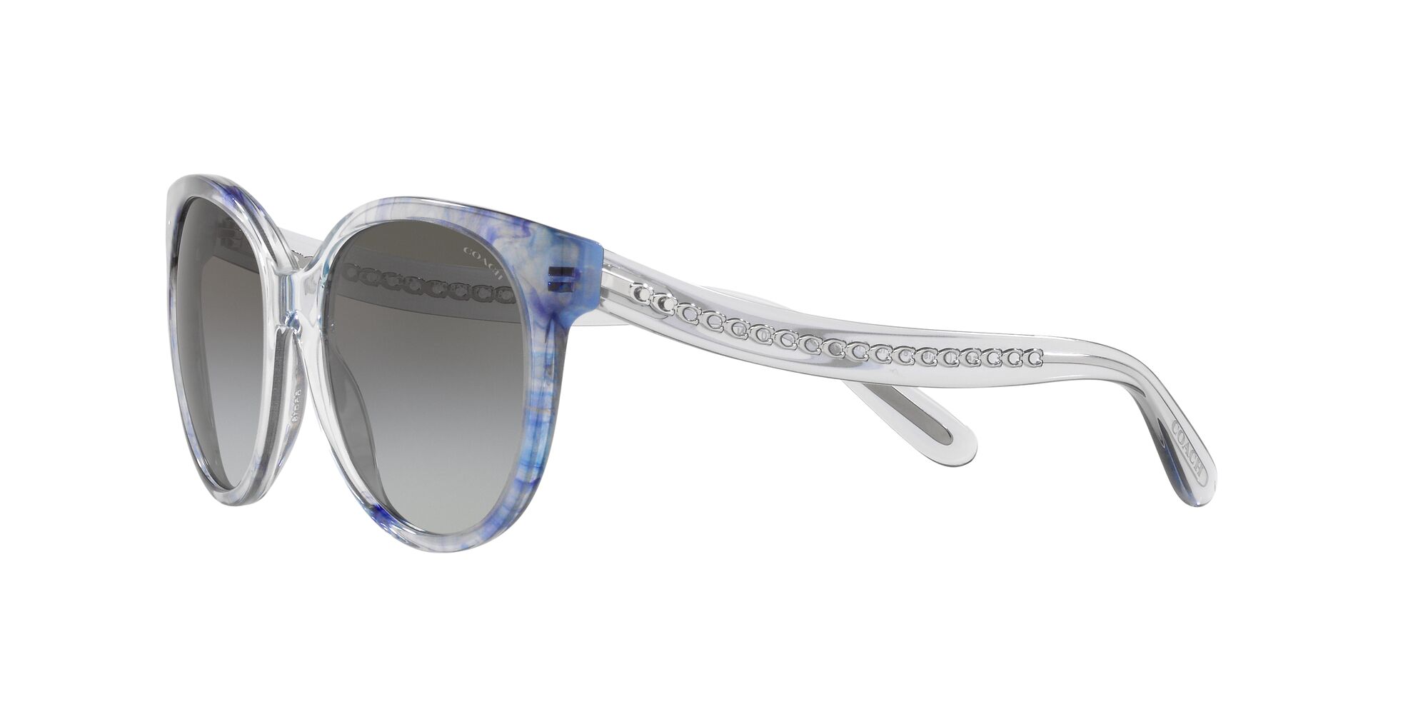 Foto 4 pulgar | Lente De Sol Coach Hc8321 Color Gris Degradado Forma Redonda Para Mujer