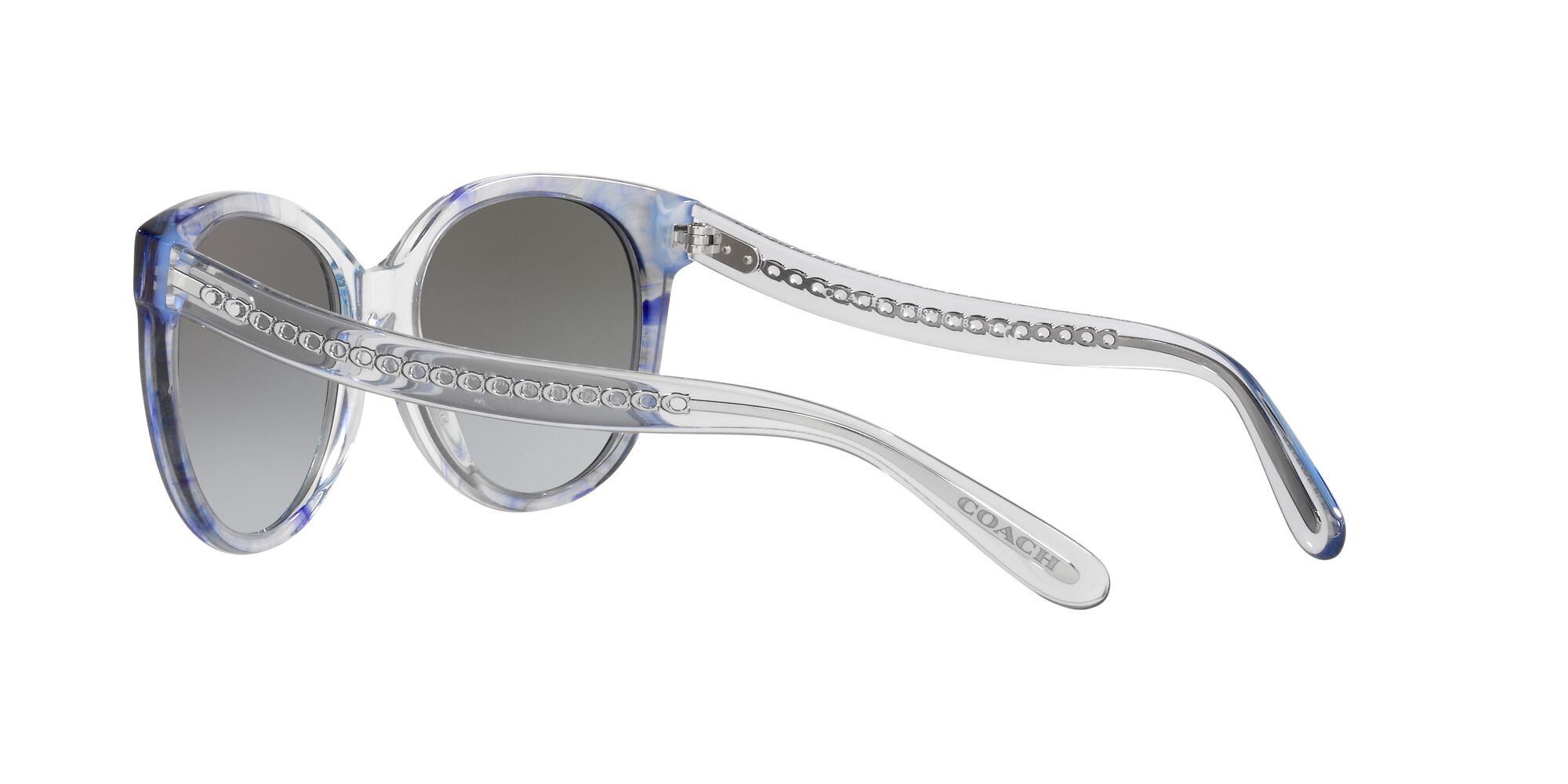 Foto 6 pulgar | Lente De Sol Coach Hc8321 Color Gris Degradado Forma Redonda Para Mujer