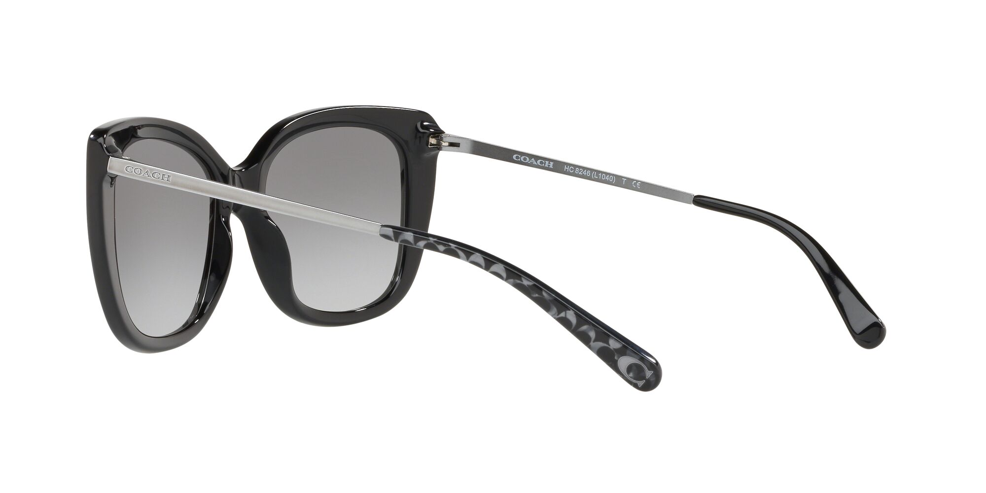 Foto 6 pulgar | Lente De Sol Coach Hc8246 Color Gris Claro Degradado Forma Cuadrada Para Mujer