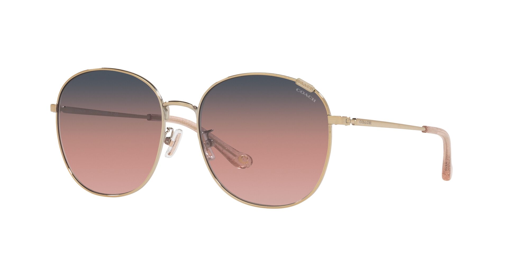 Foto 2 | Lente De Sol Coach Hc7134 Color Morado Degradado Rosa Forma Redonda Para Mujer
