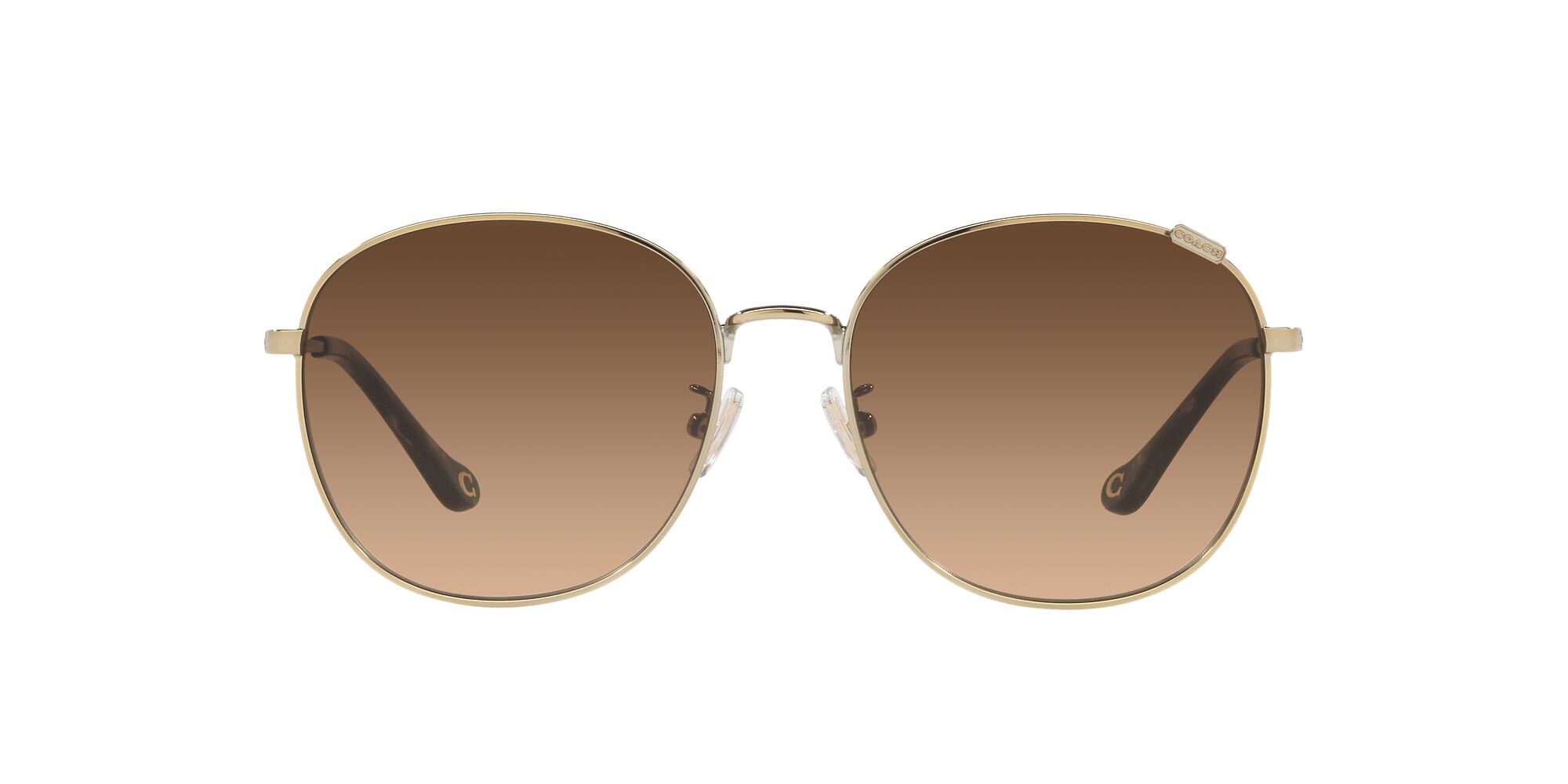 Foto 2 pulgar | Lente De Sol Coach Hc7134 Color Café Degradado Forma Redonda Para Mujer