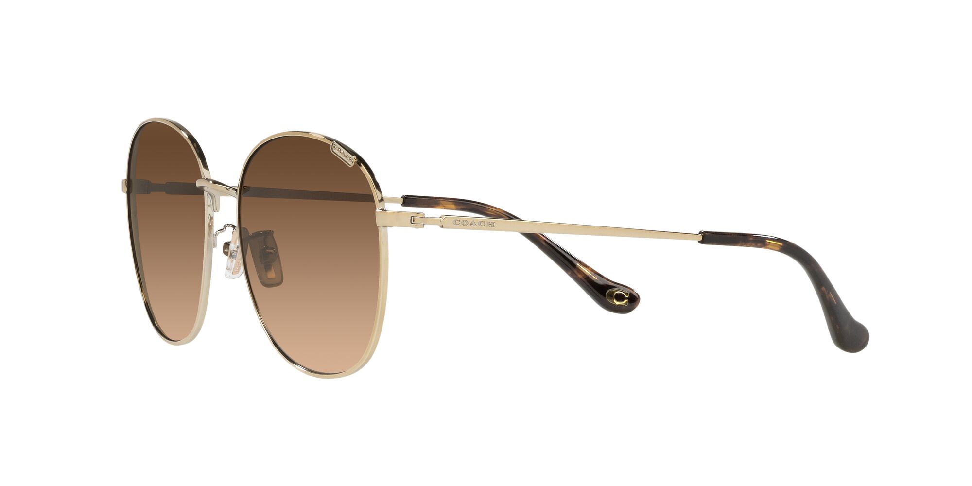 Foto 4 pulgar | Lente De Sol Coach Hc7134 Color Café Degradado Forma Redonda Para Mujer