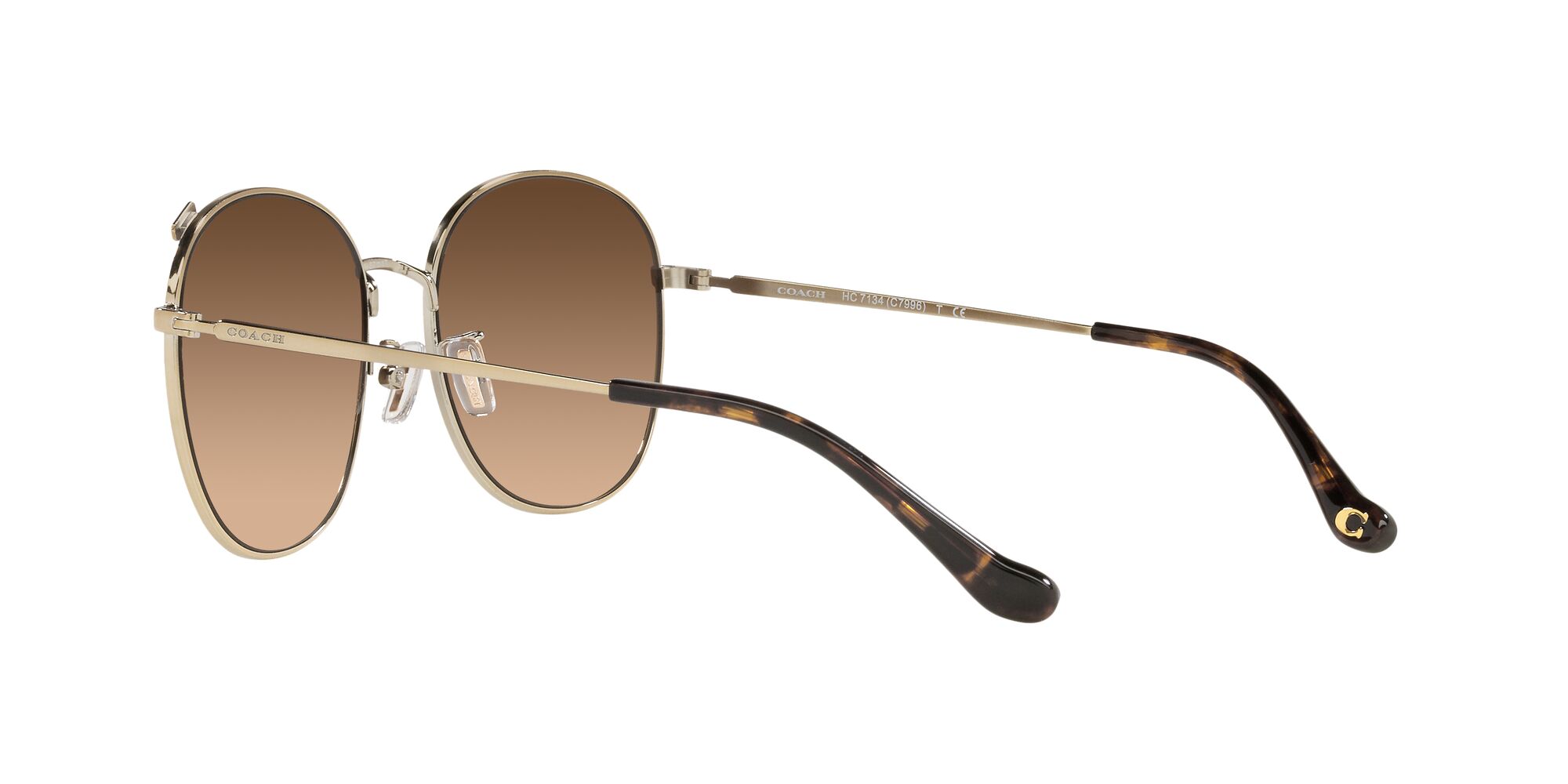 Foto 6 pulgar | Lente De Sol Coach Hc7134 Color Café Degradado Forma Redonda Para Mujer