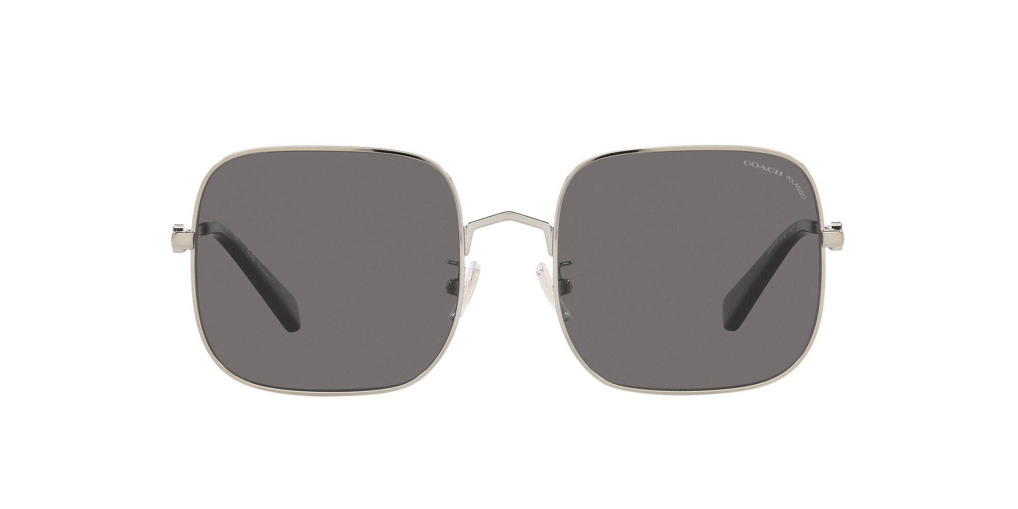 Foto 2 pulgar | Lente De Sol Coach Hc7120 Color Gris Sólido Forma Cuadrada Para Mujer Polarizado