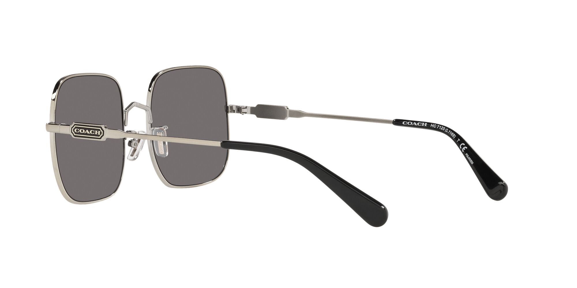 Foto 6 pulgar | Lente De Sol Coach Hc7120 Color Gris Sólido Forma Cuadrada Para Mujer Polarizado