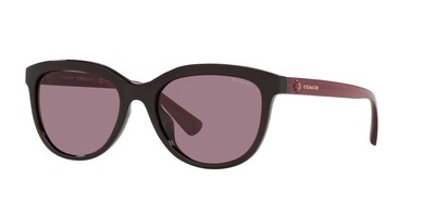 Foto 2 | Lente De Sol Coach Hc8285u Color Burdeos Forma Pillow Para Mujer Polarizado