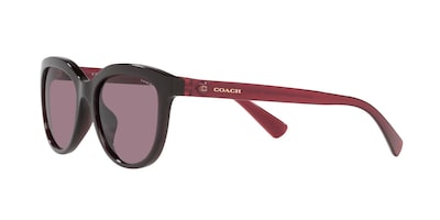 Foto 3 | Lente De Sol Coach Hc8285u Color Burdeos Forma Pillow Para Mujer Polarizado