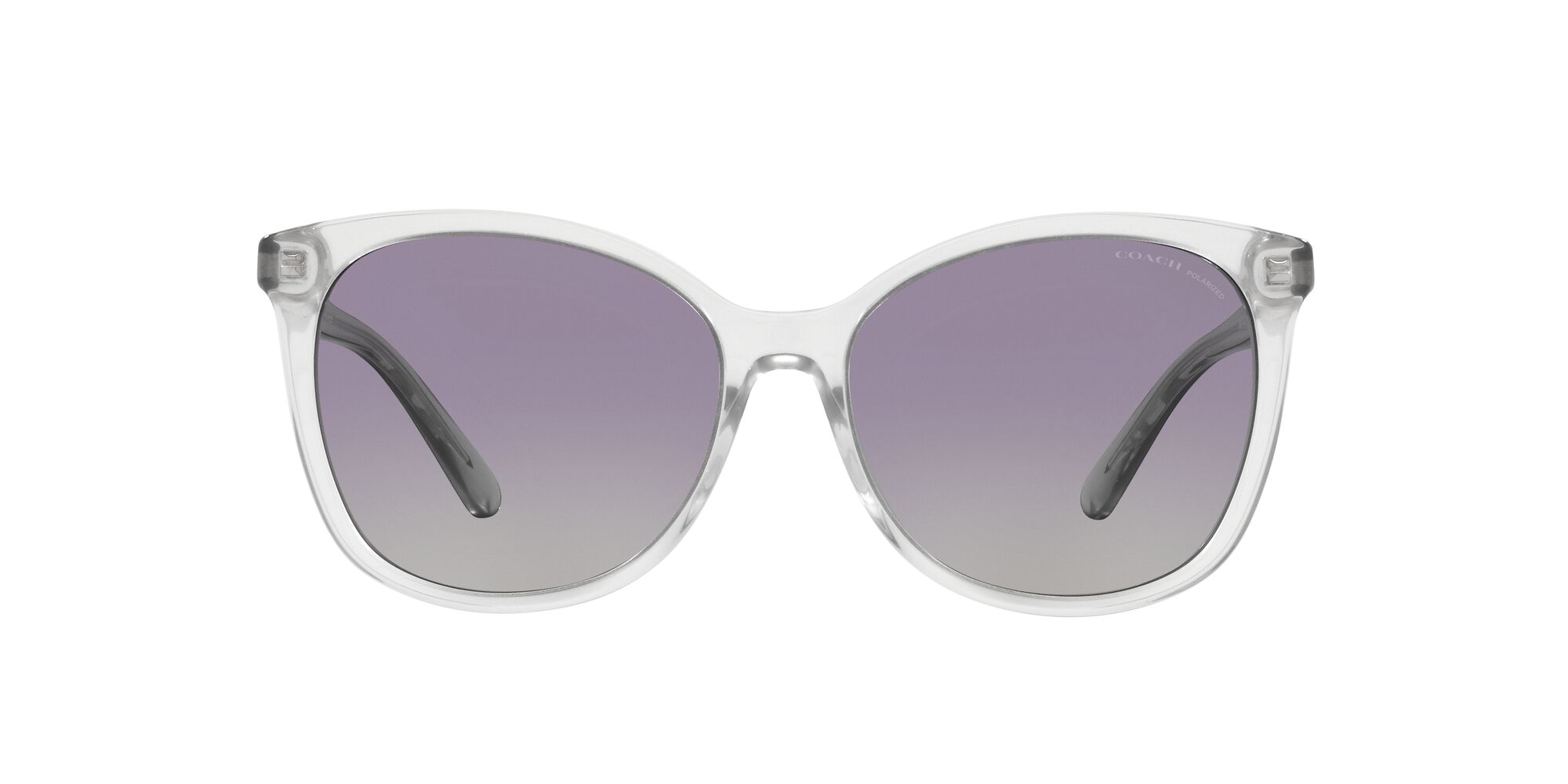 Foto 2 pulgar | Lente De Sol Coach Hc8271u Color Morado Degradado Forma Cuadrada Para Mujer Polarizado
